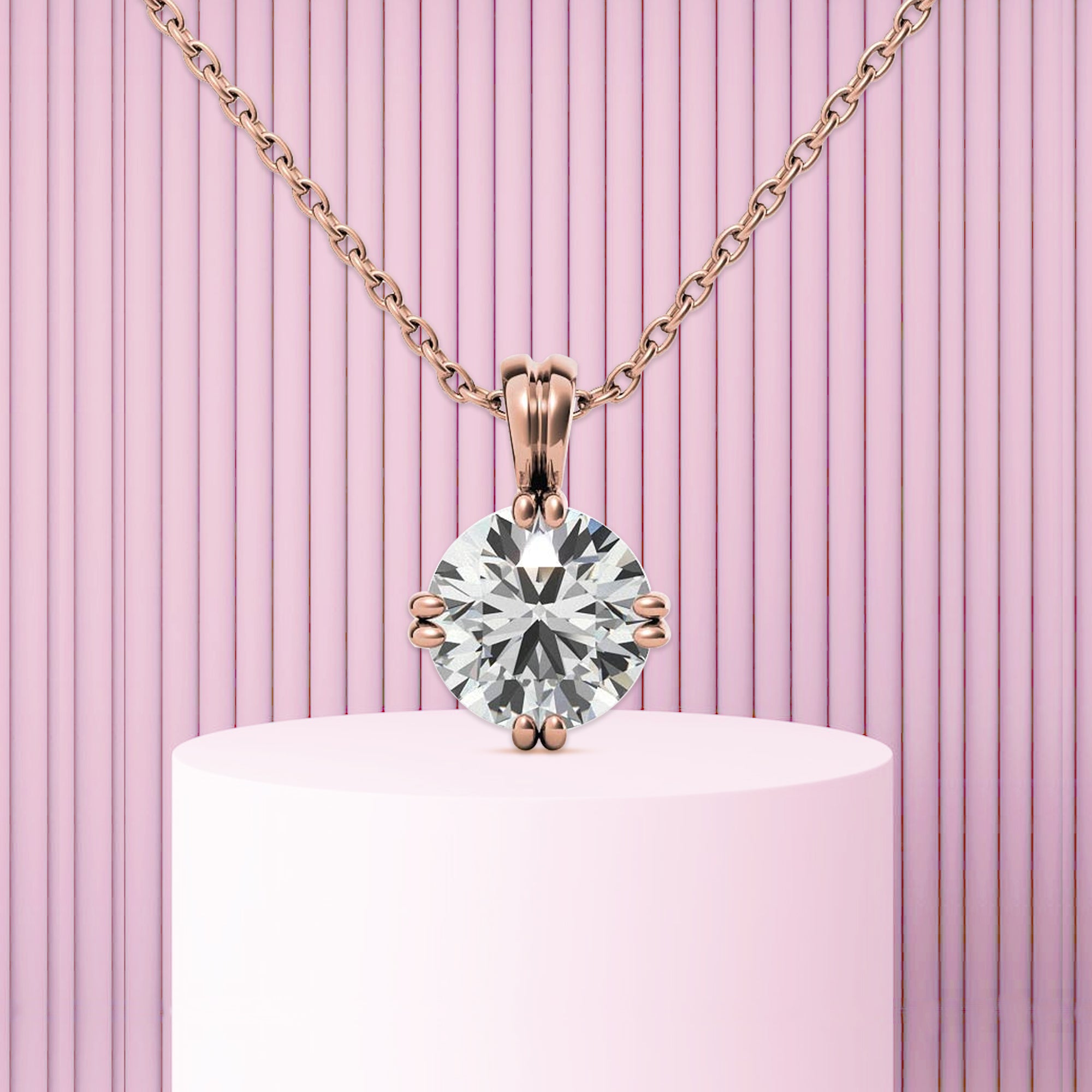 Glamorous Rose Gold Plated Pendant for Women's