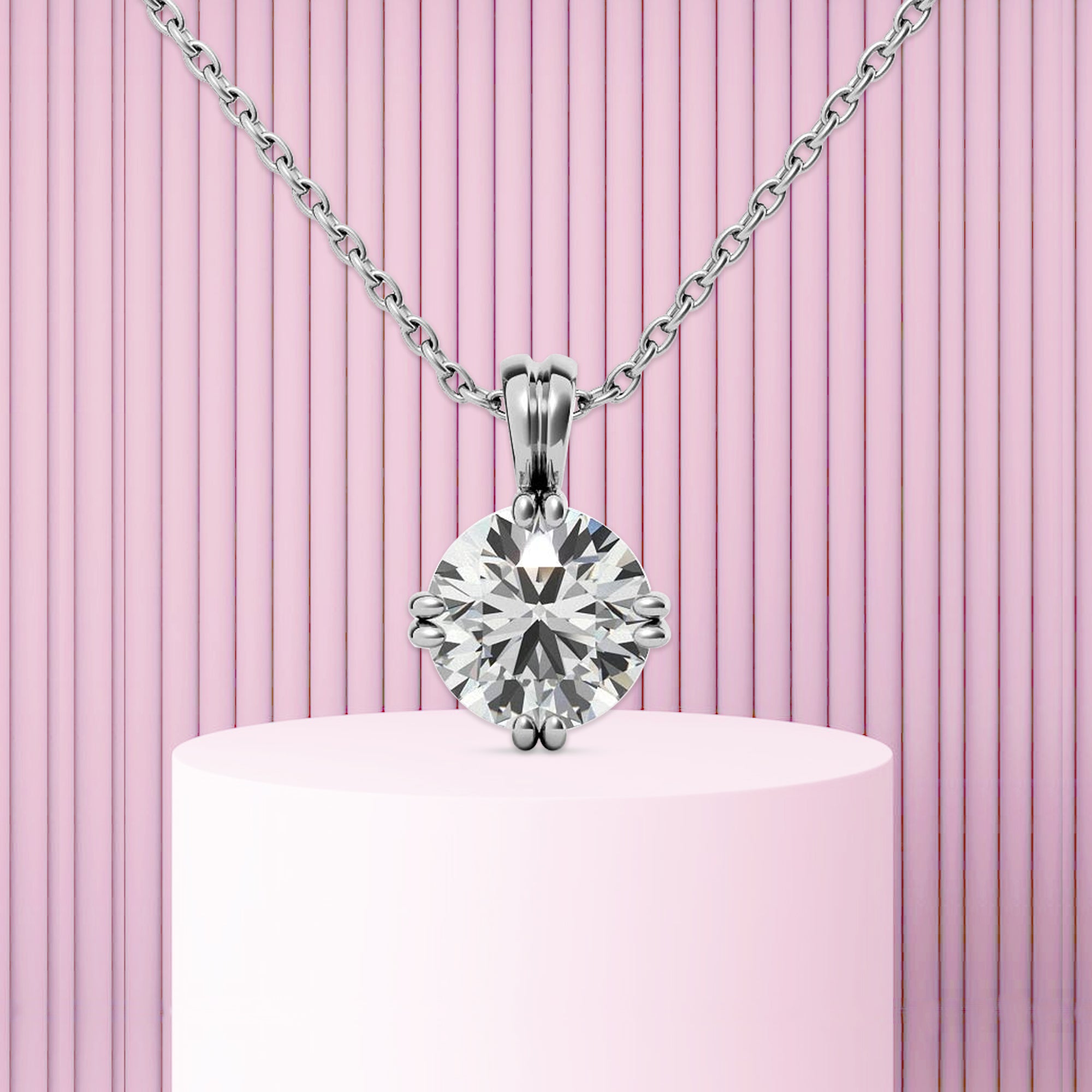 Glamorous White Gold Plated Pendant for Women's