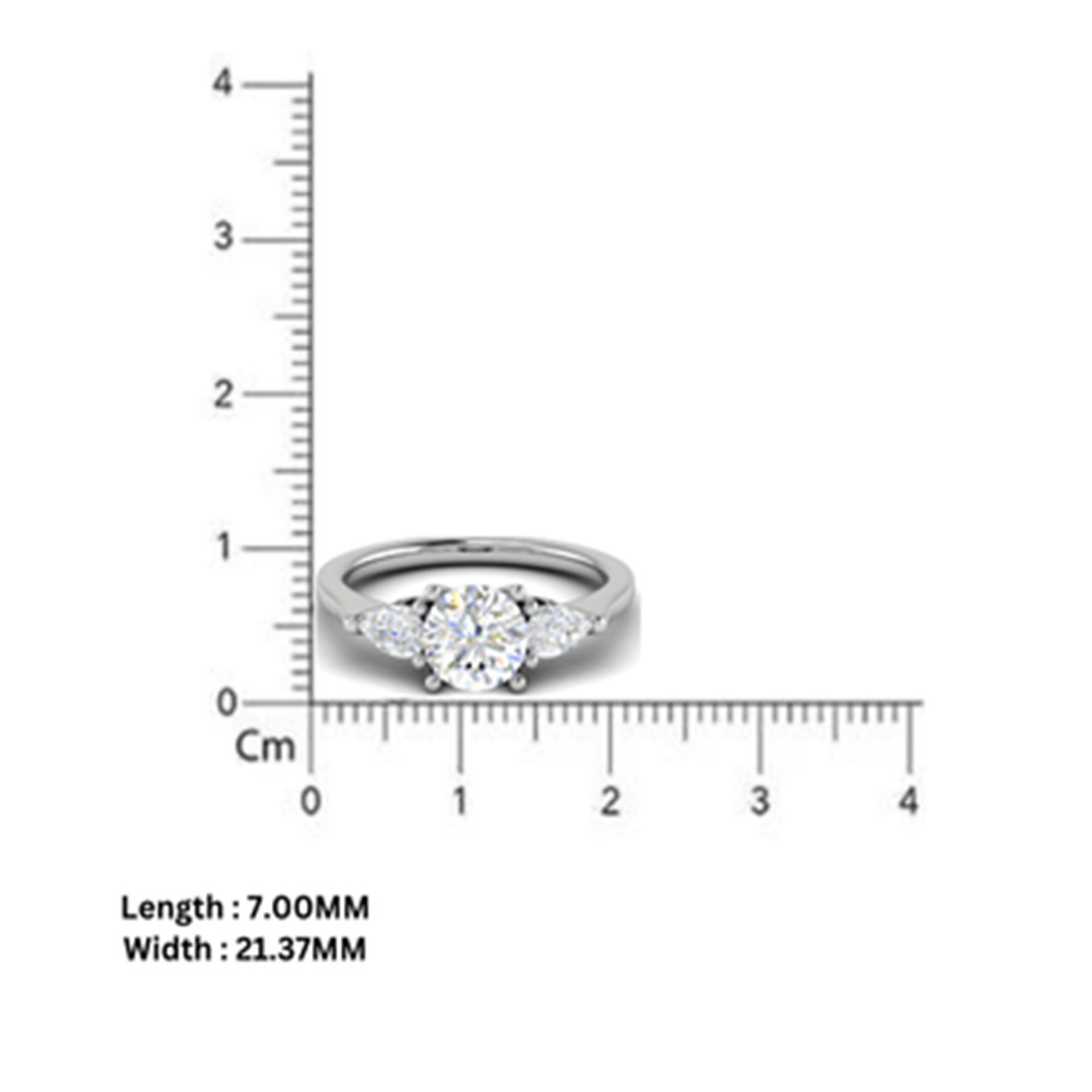 White Gold Plated Silver Ring