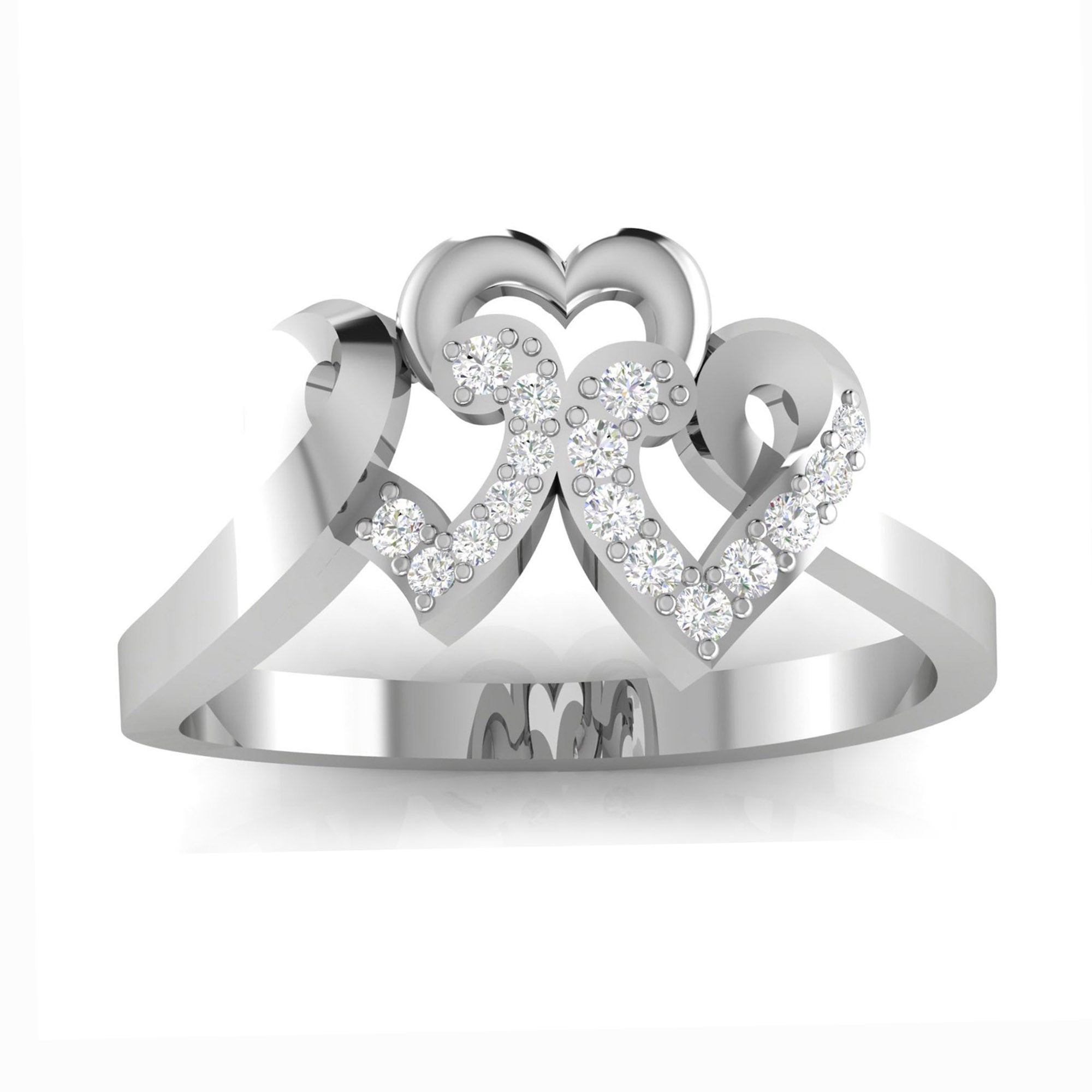 Sterling Silver Triple Heart Ring
