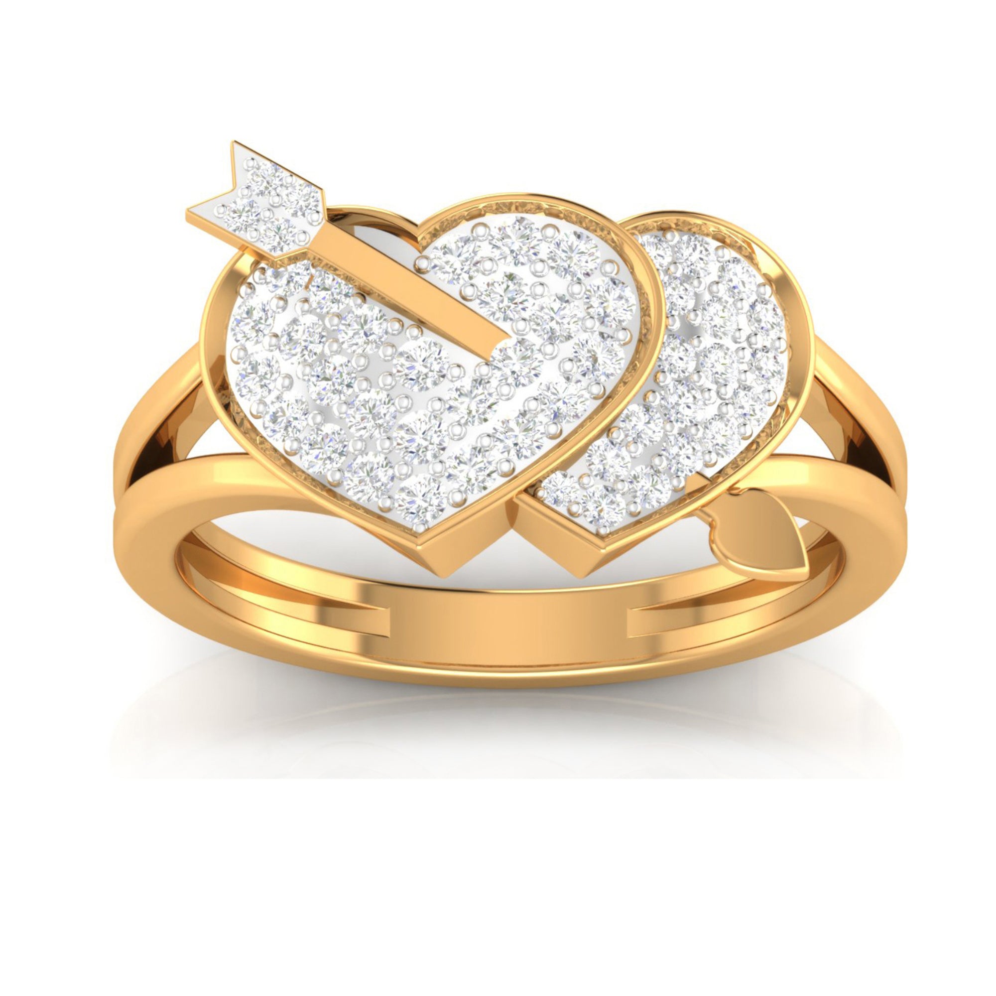 Lunara Heart and Arrow Ring