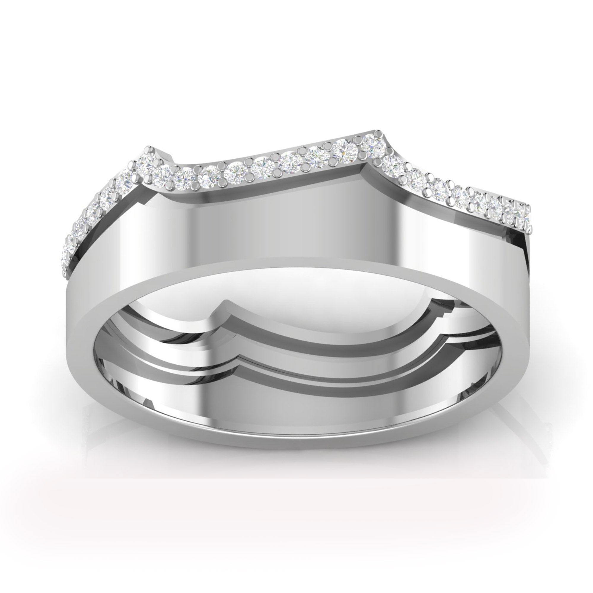 King Queen Couple Rings in Sterling Silver