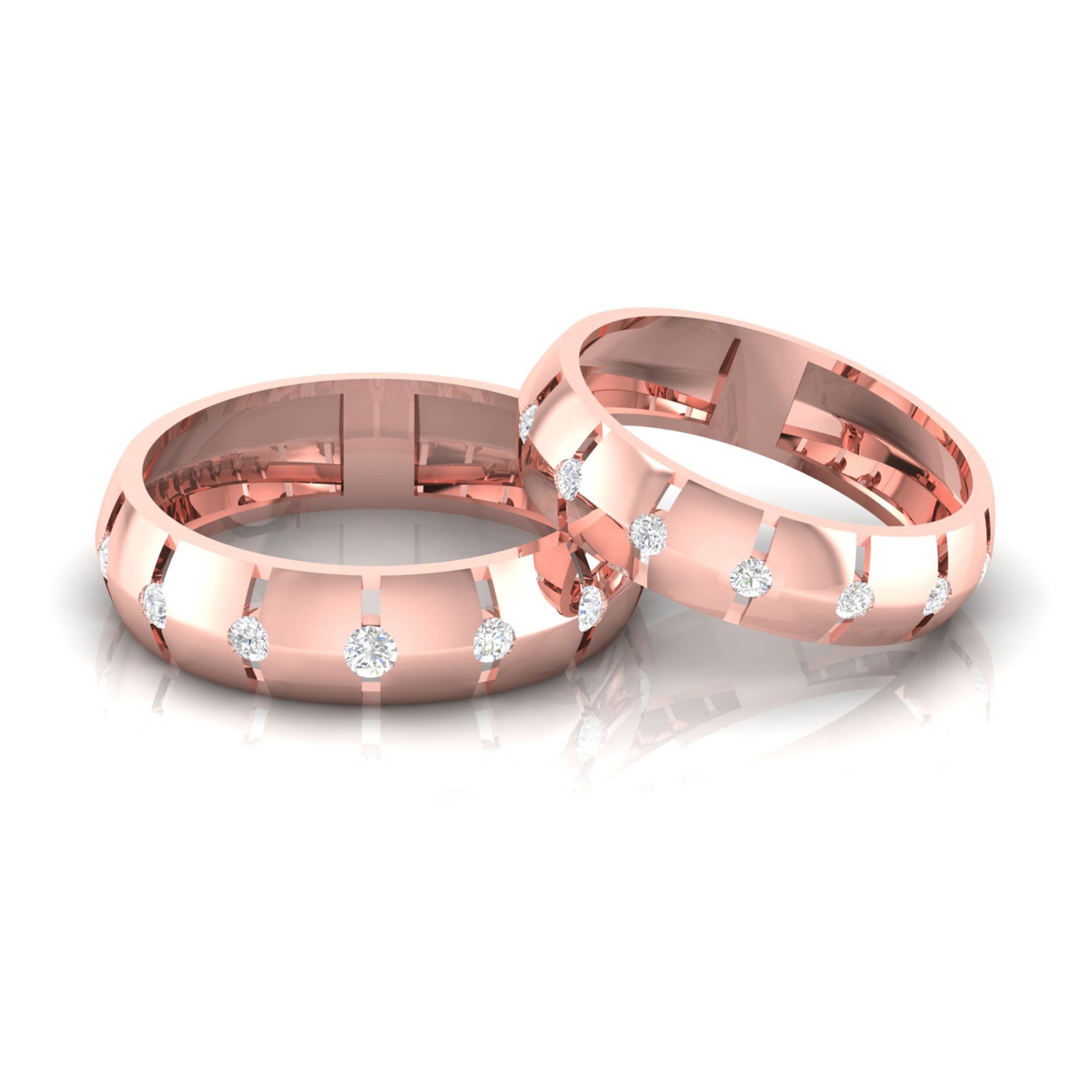 Stylish Gold Plated Couple Ring Set