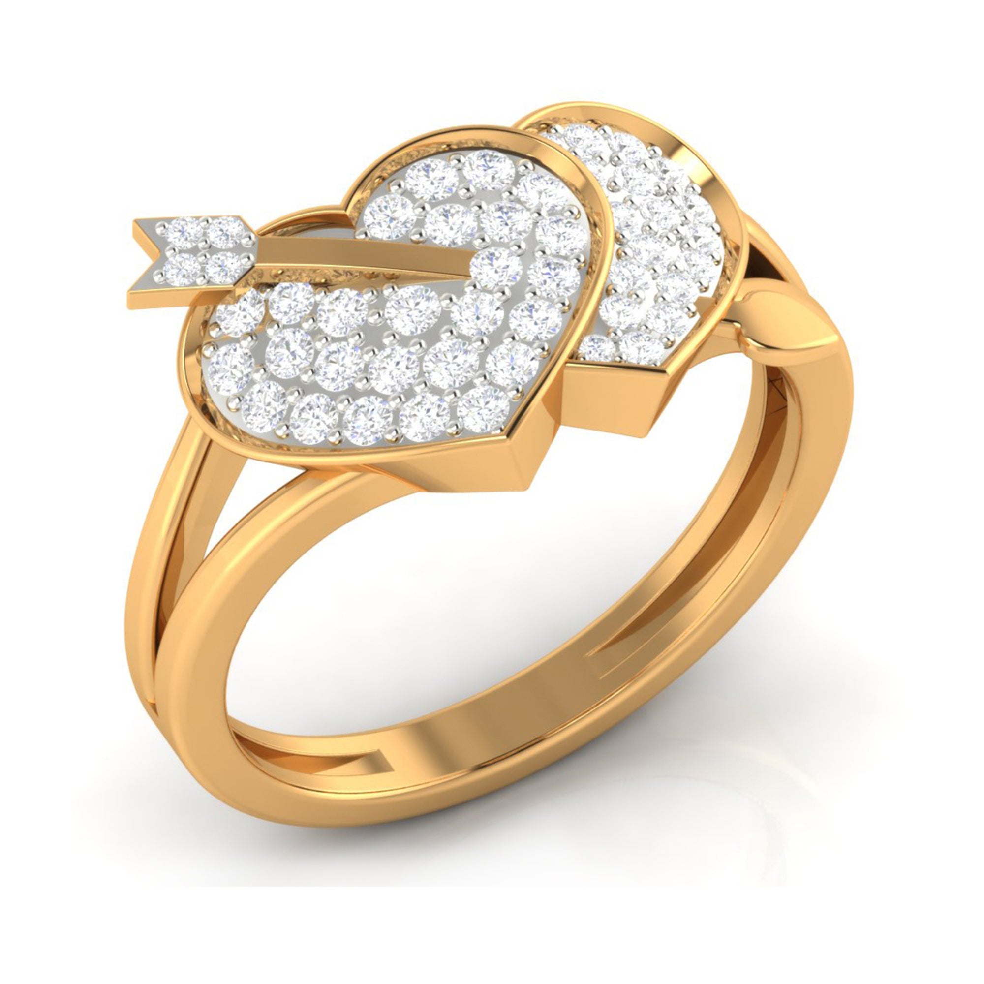 Lunara Heart and Arrow Ring
