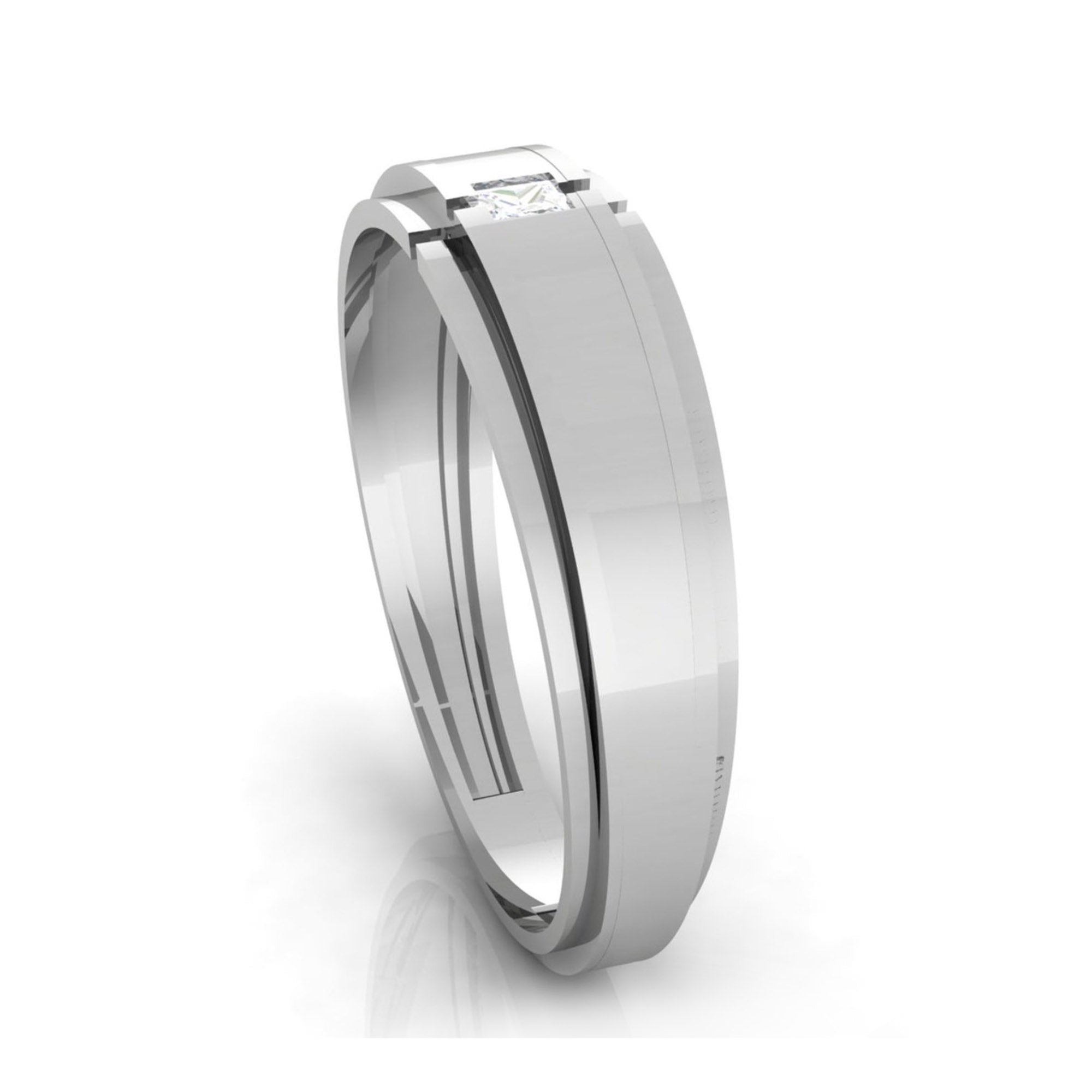 White Gold Couple Band