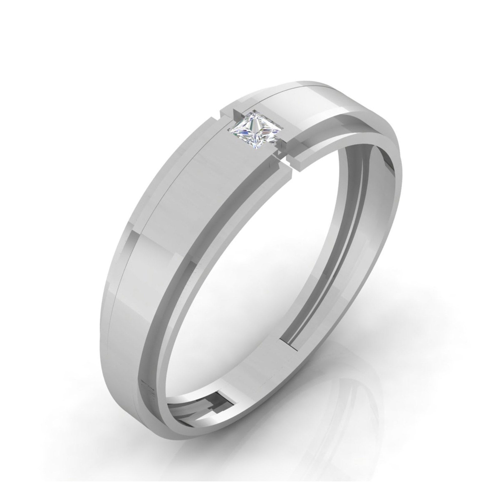 White Gold Couple Band