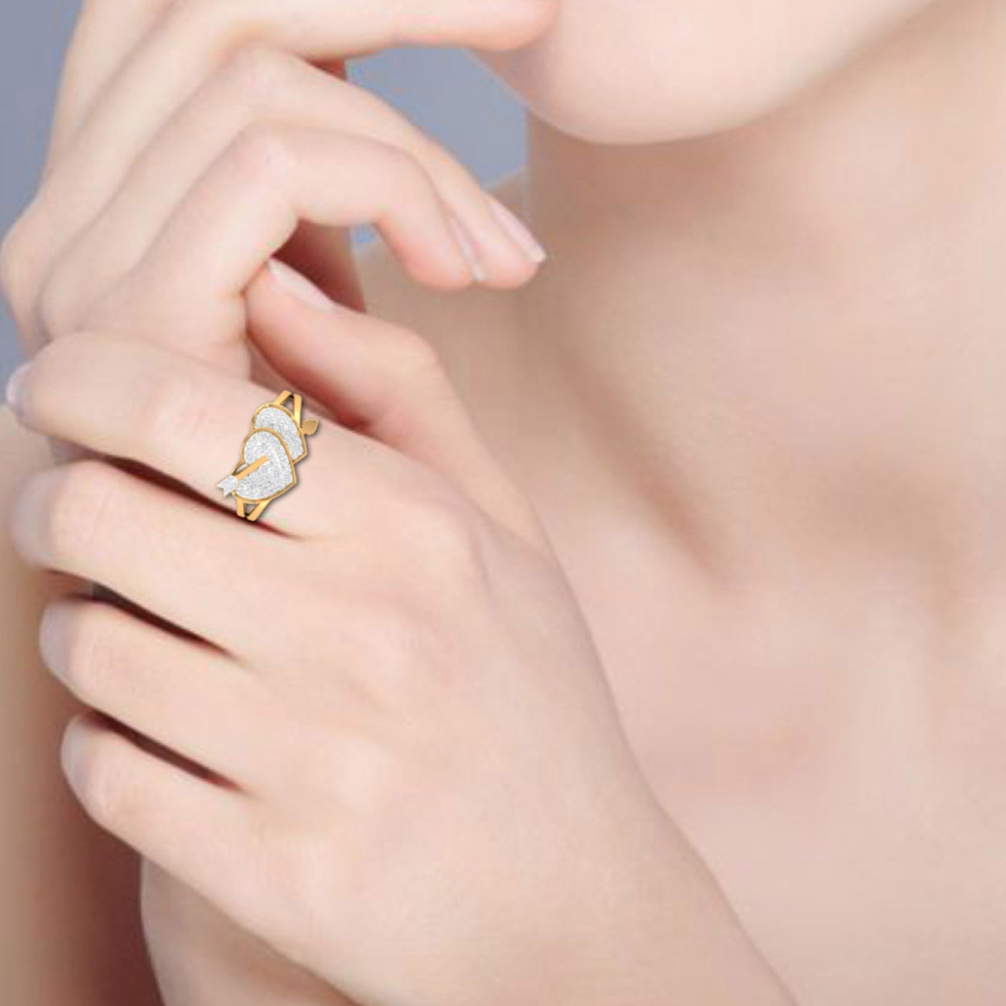 Lunara Heart and Arrow Ring