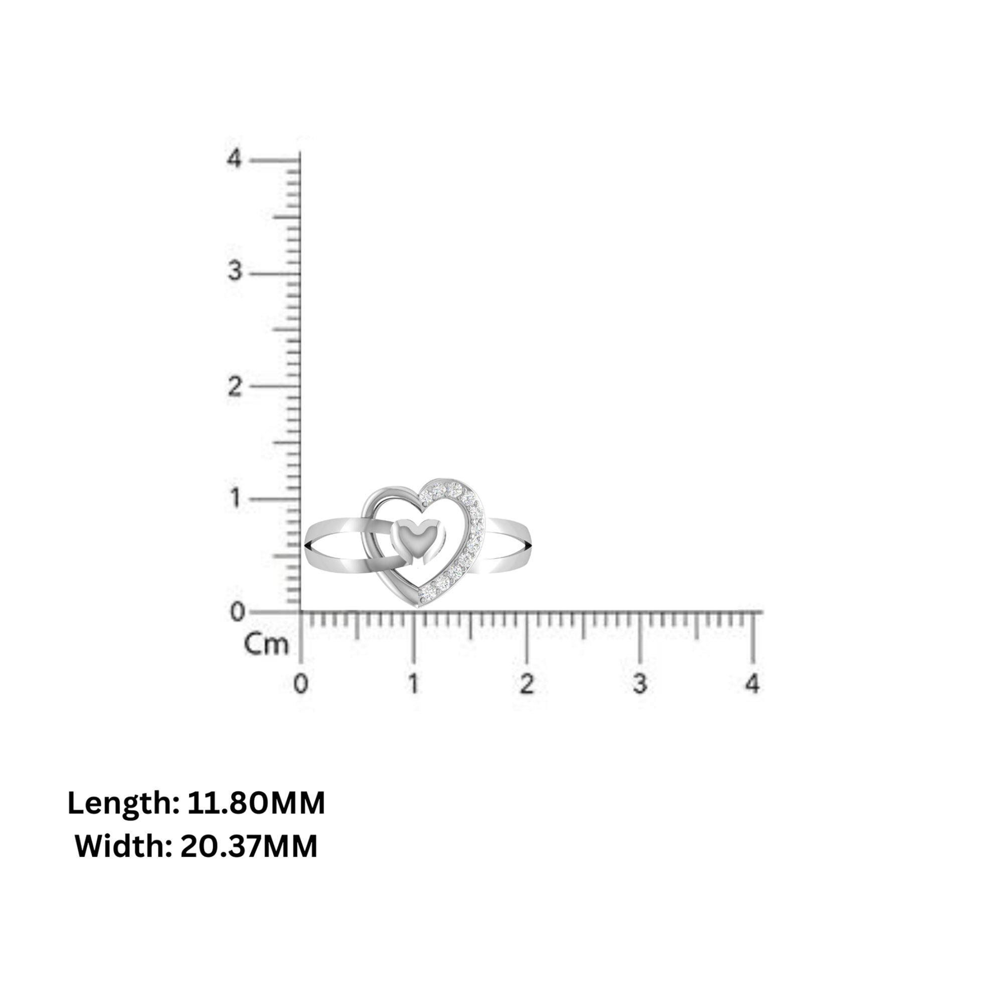 Timeless Overlapping Heart Love Ring