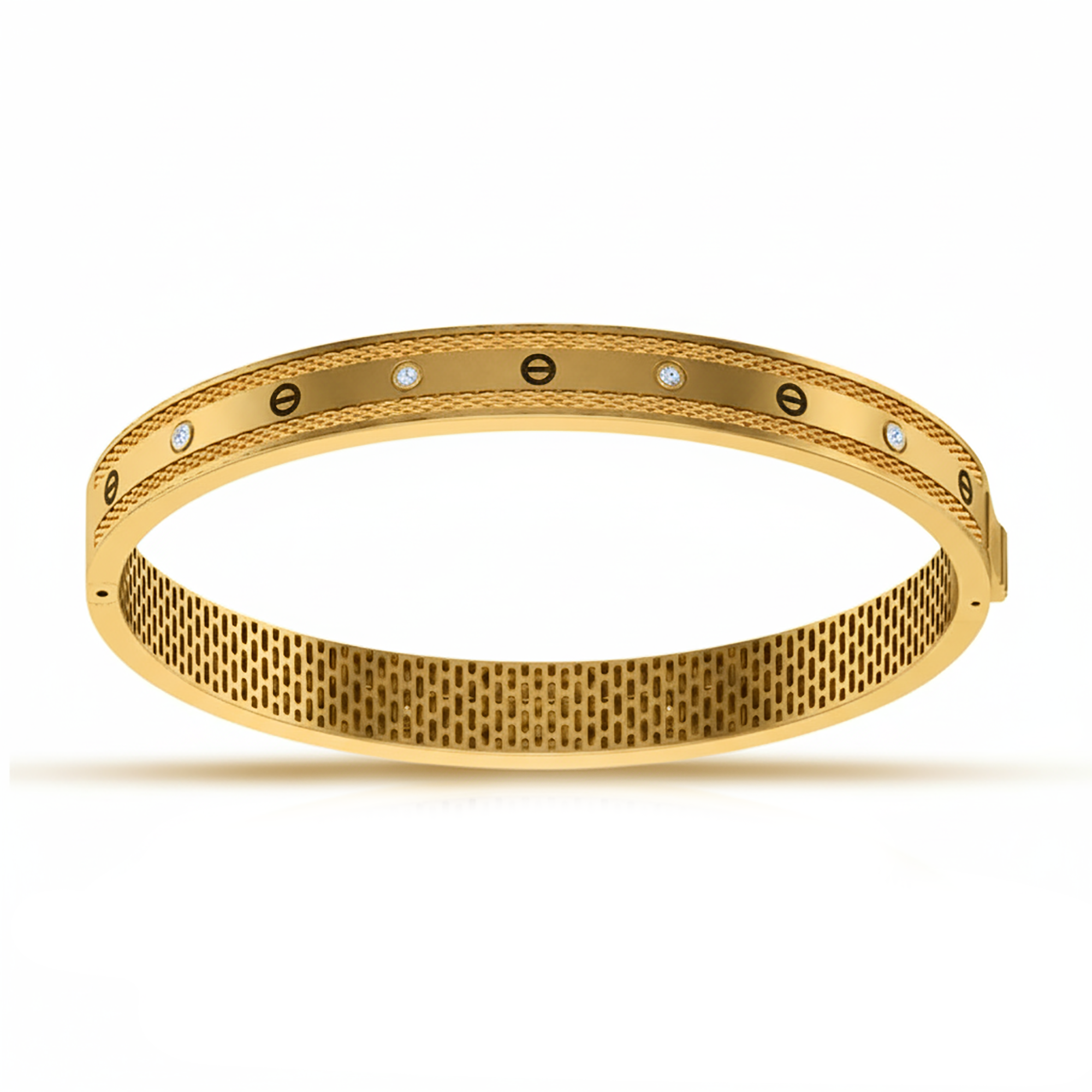 Elegant Textured Gold Kada