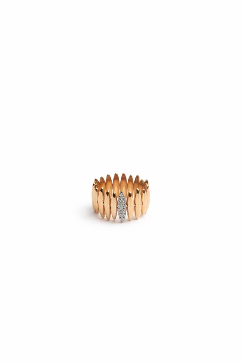 Cocoon Yellow Gold Plated Ring