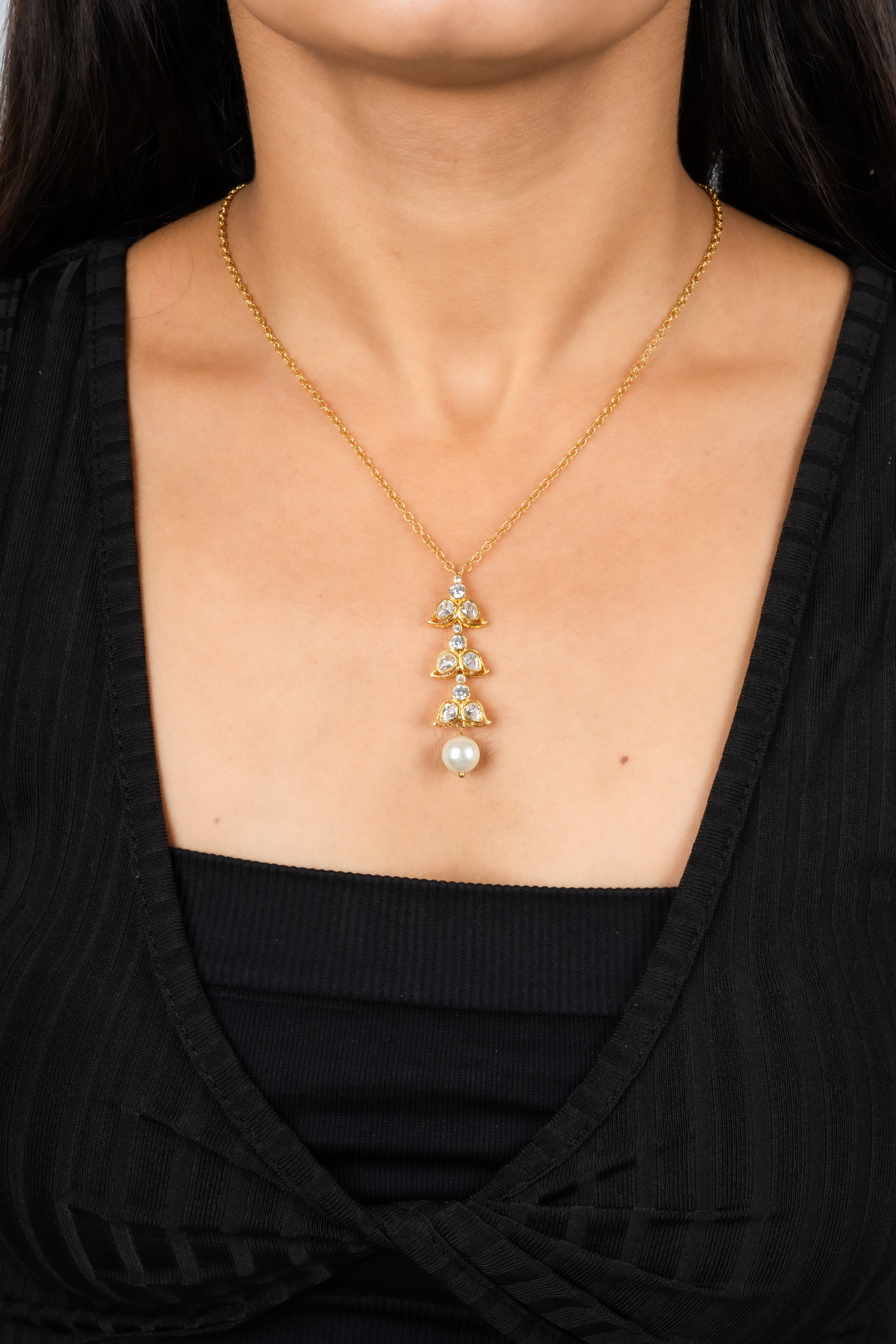 Polki Pearl Necklace