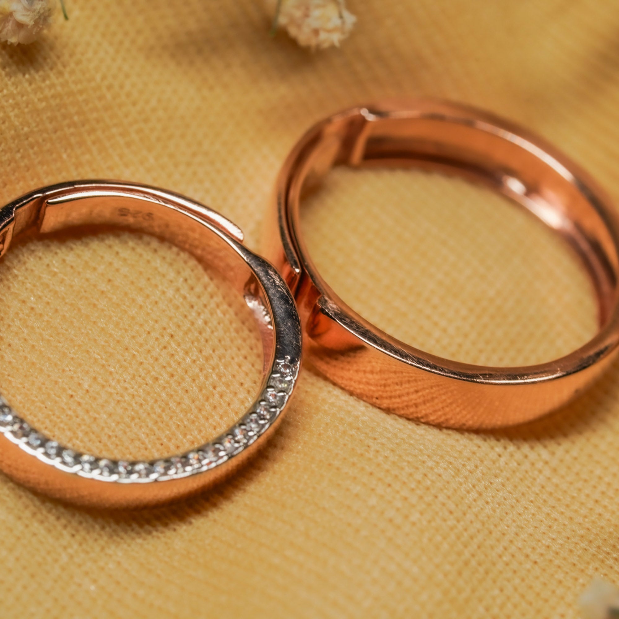 Eternal Rose Gold Plated Couple Bands