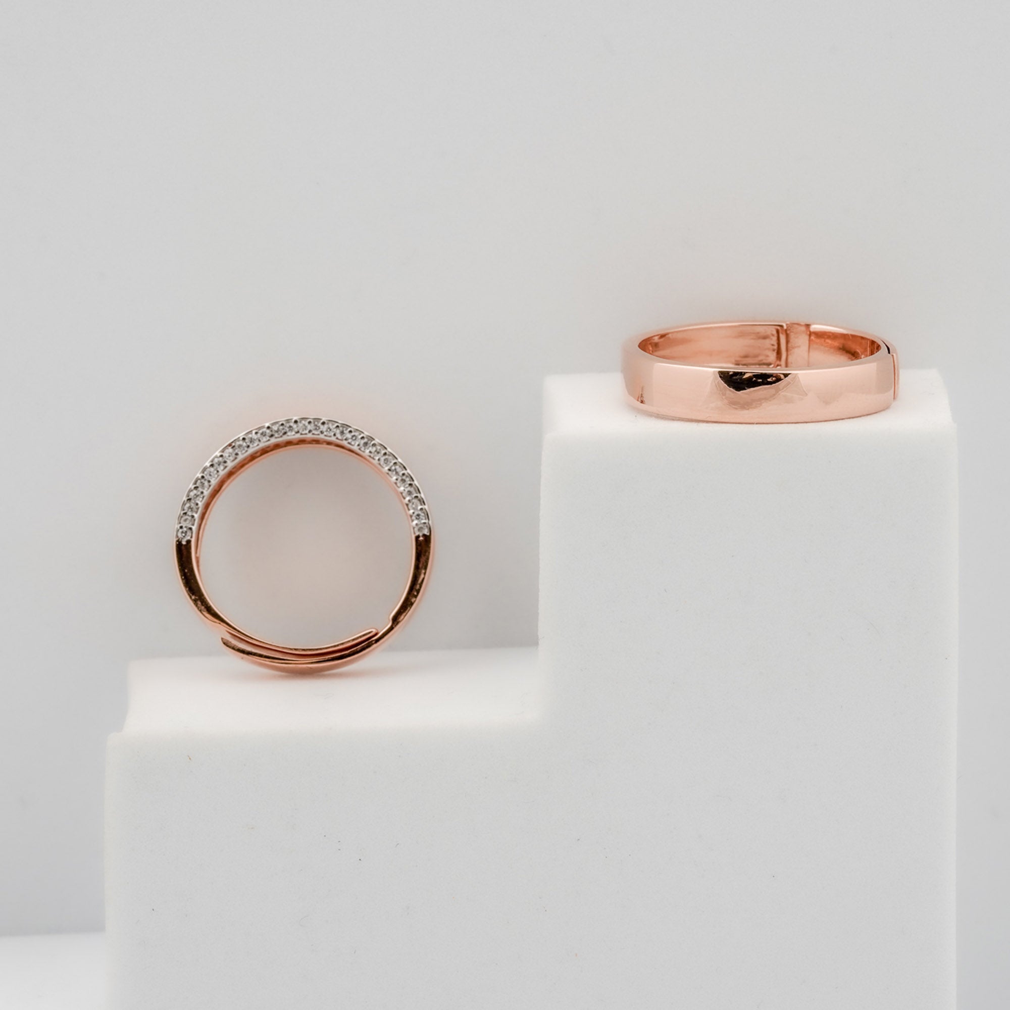 Eternal Rose Gold Plated Couple Bands