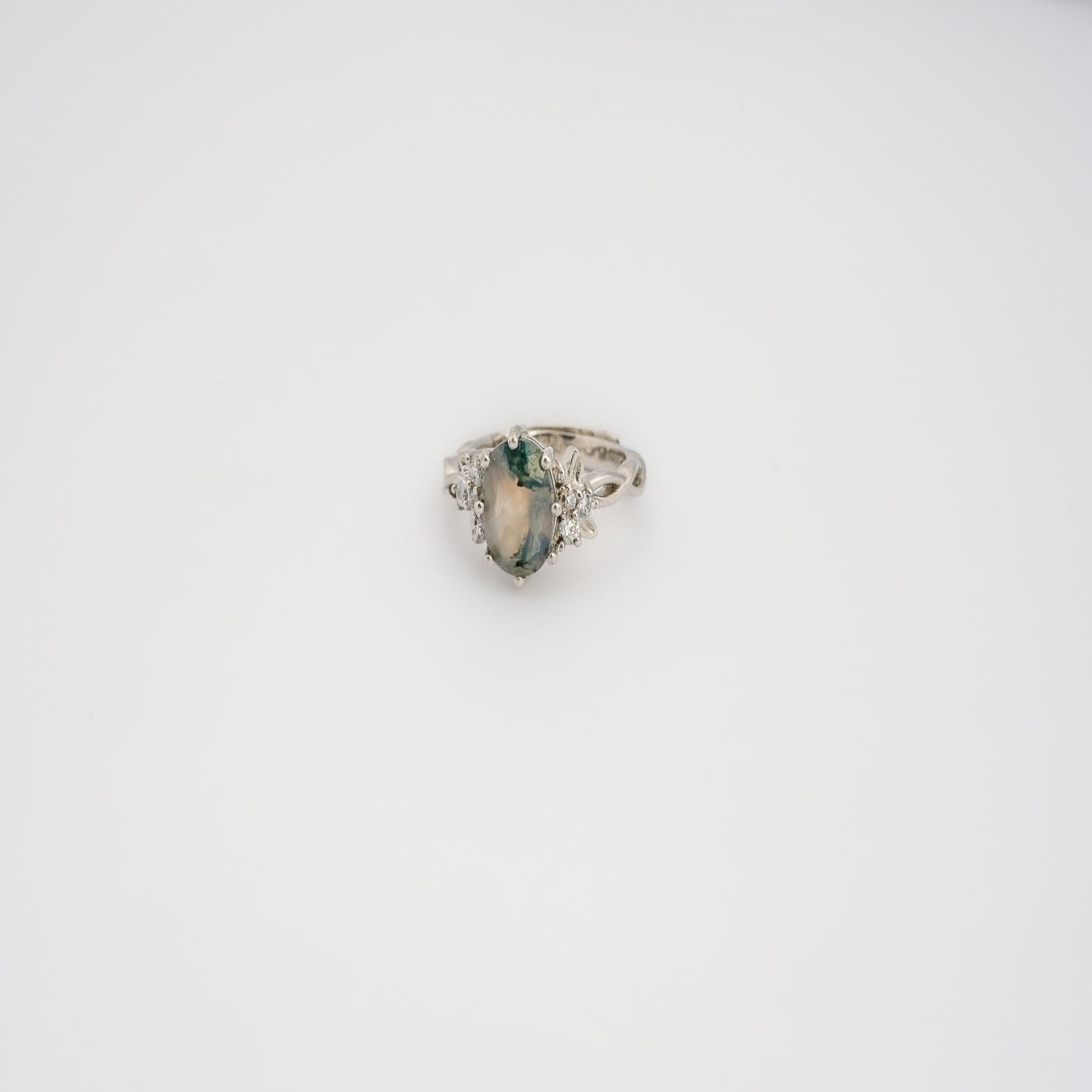 Oval Moss Agate Ring