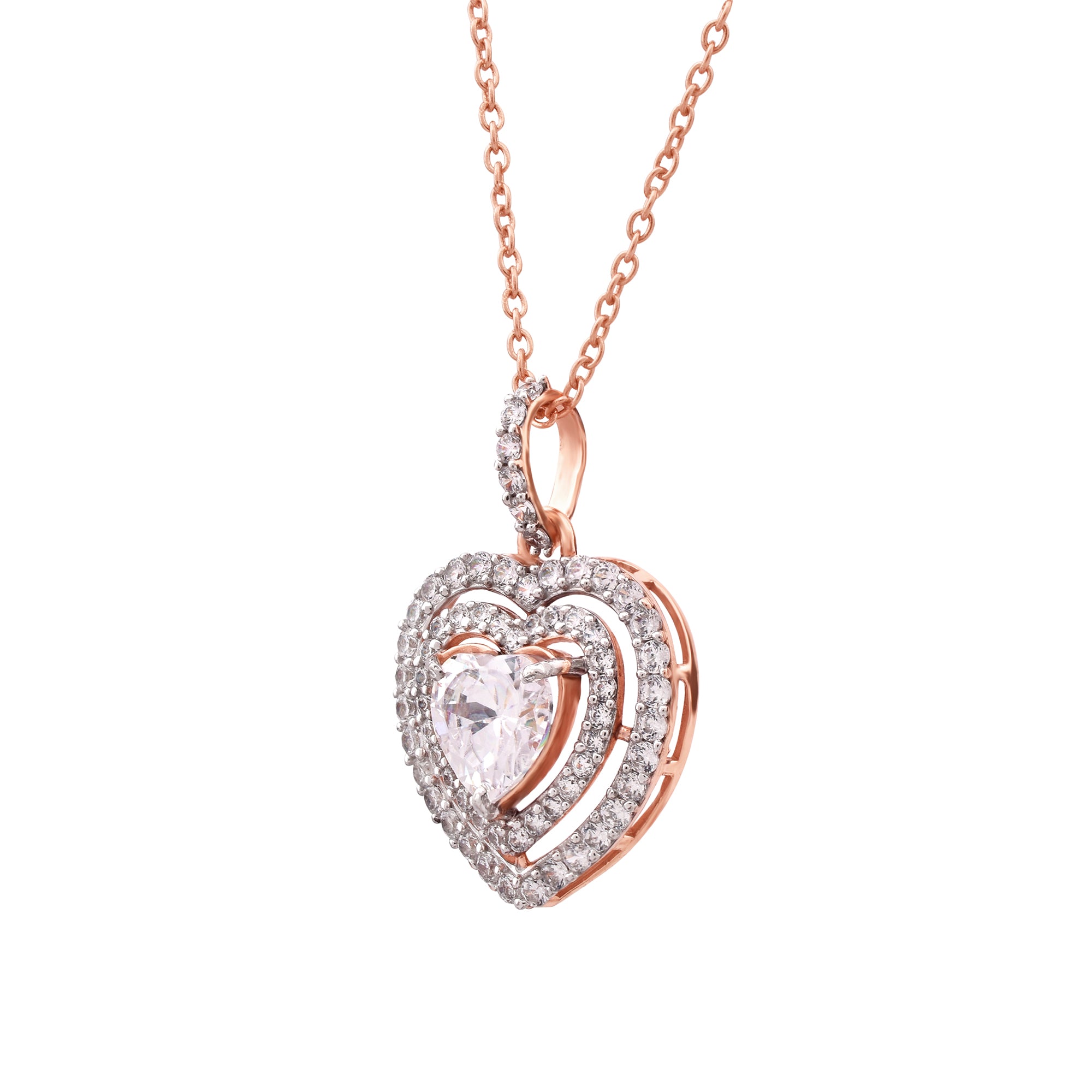 Triple Heart Love Pendant