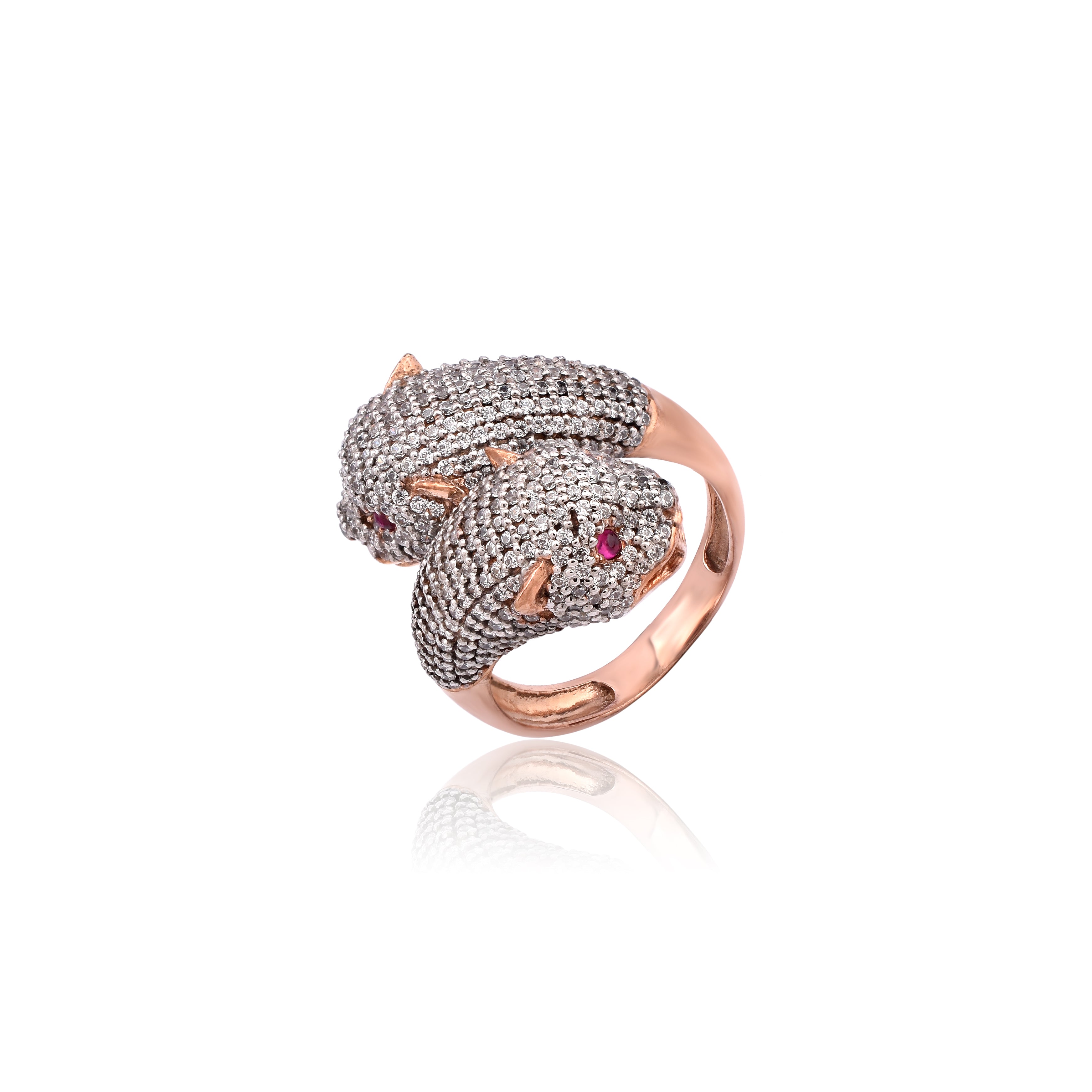 Panther Ruby Eye Ring