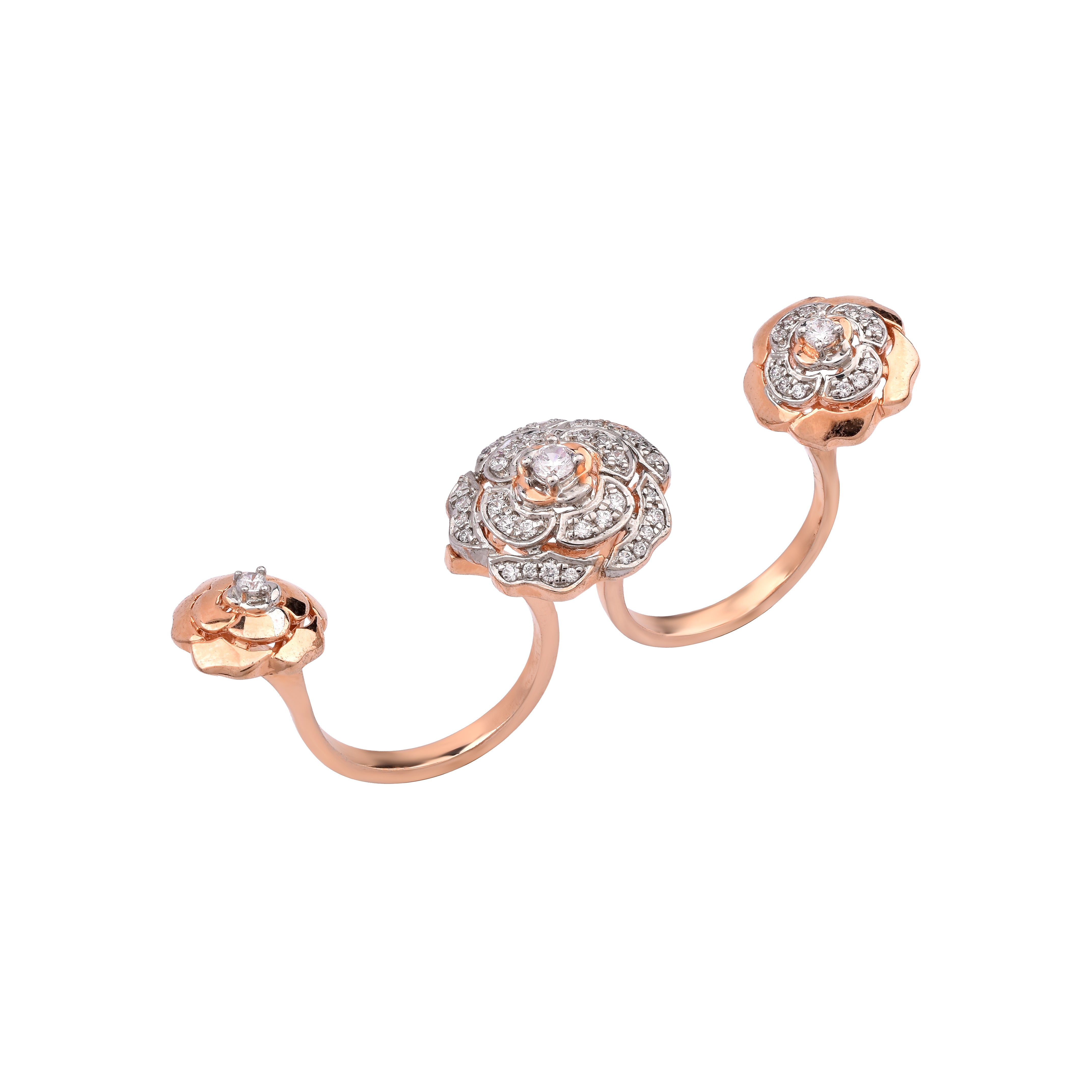 Rose Gold Plated Floral Ring