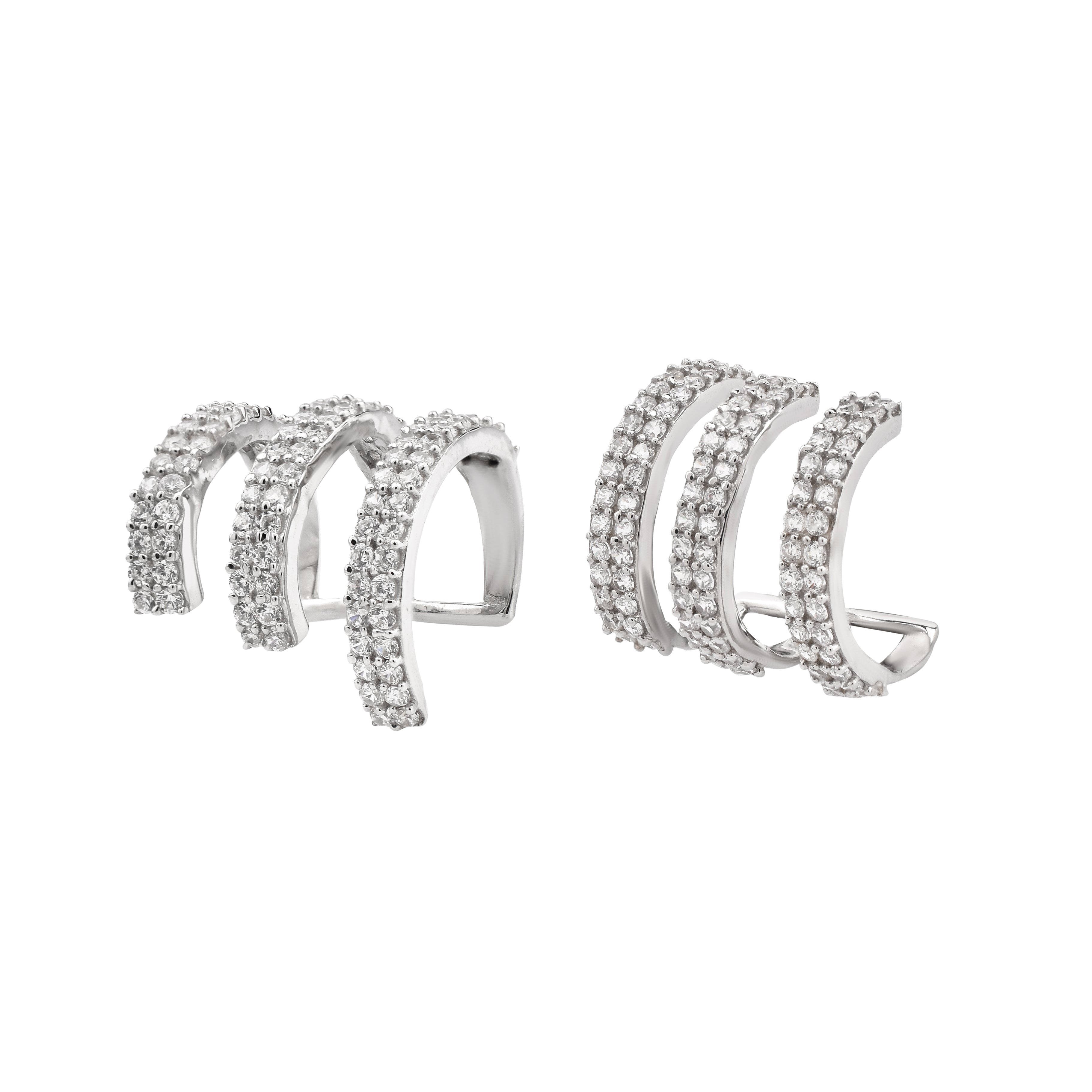 Triple Layer Cuff Earrings