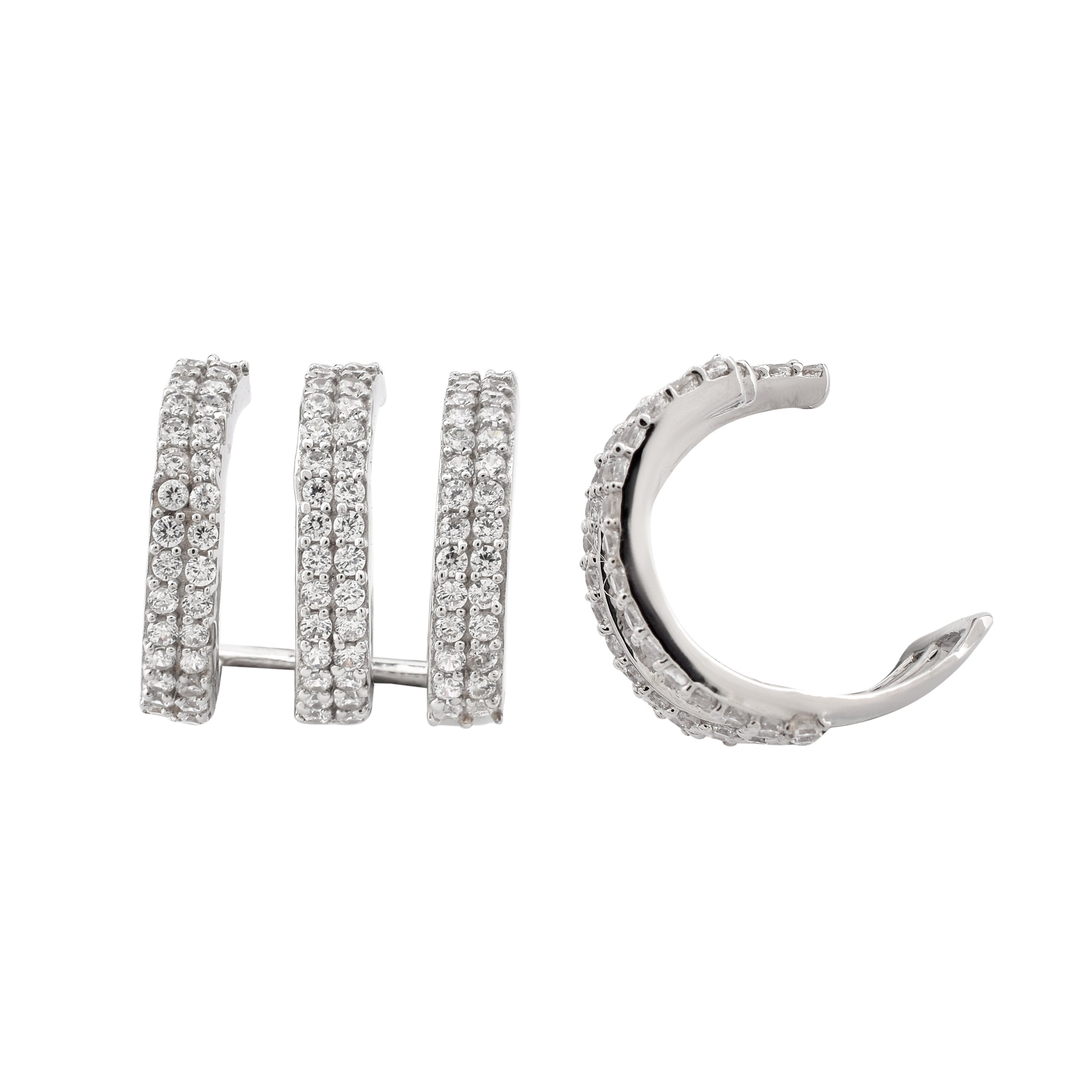 Triple Layer Cuff Earrings