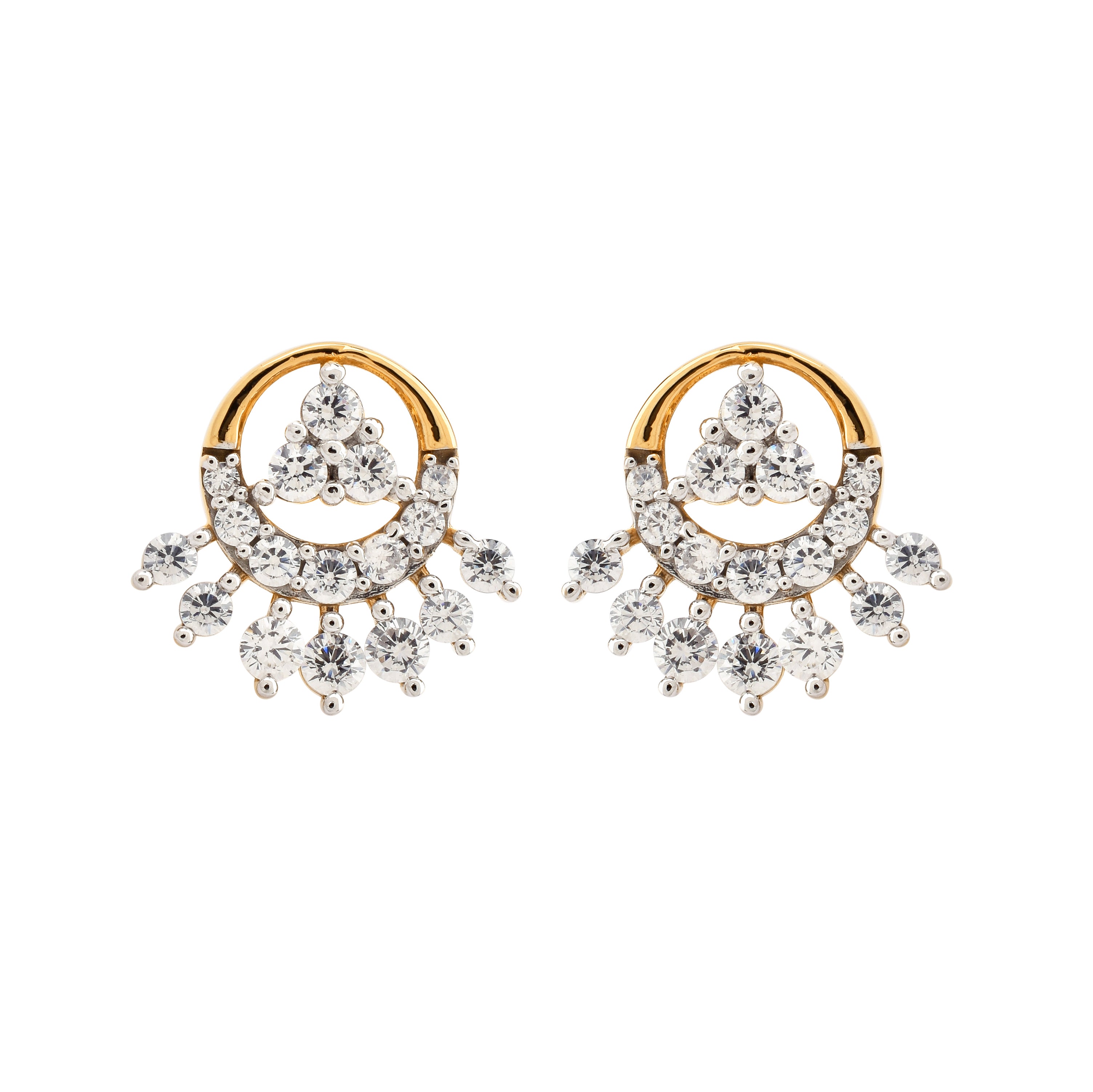 Silver Ethnic Stud Earrings