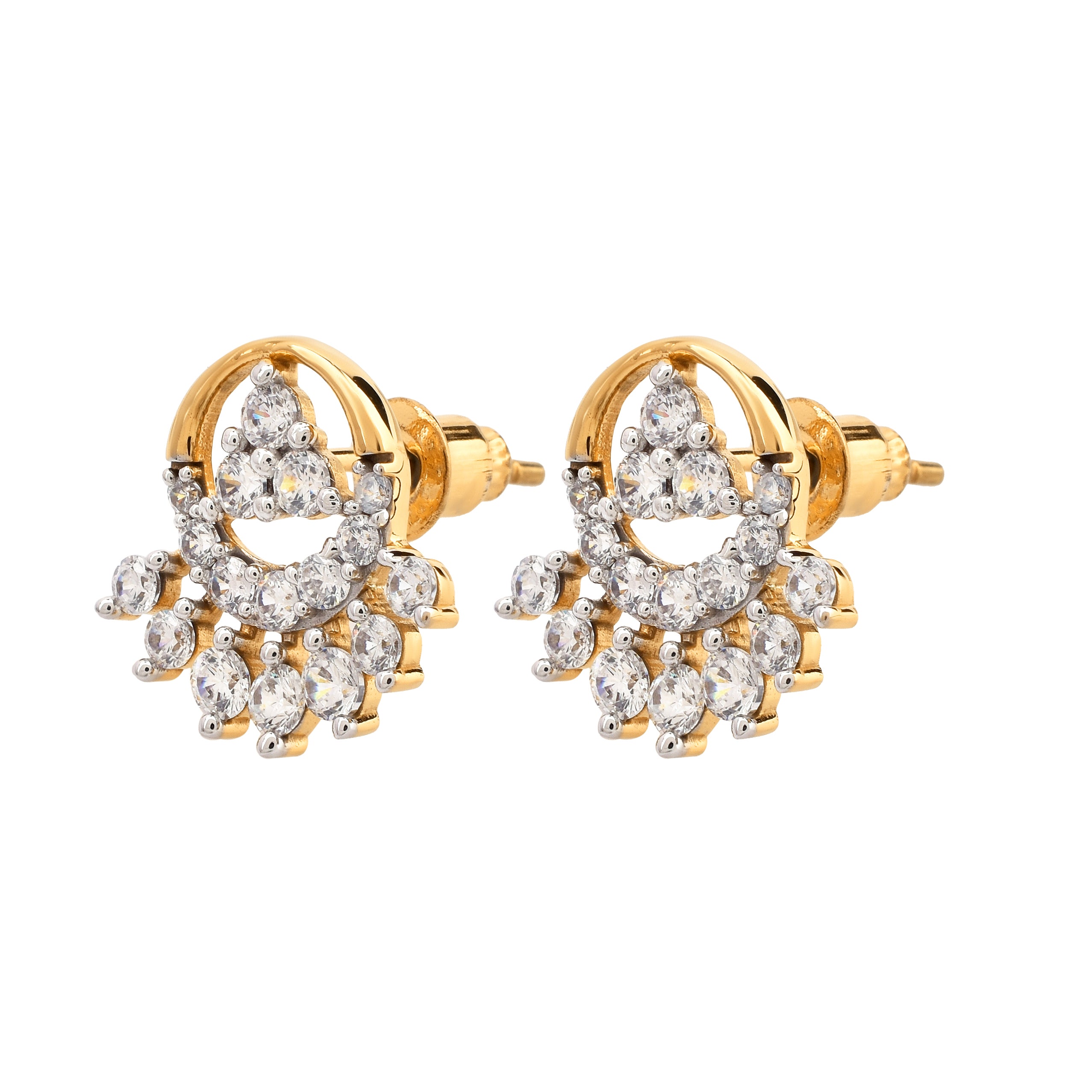 Silver Ethnic Stud Earrings