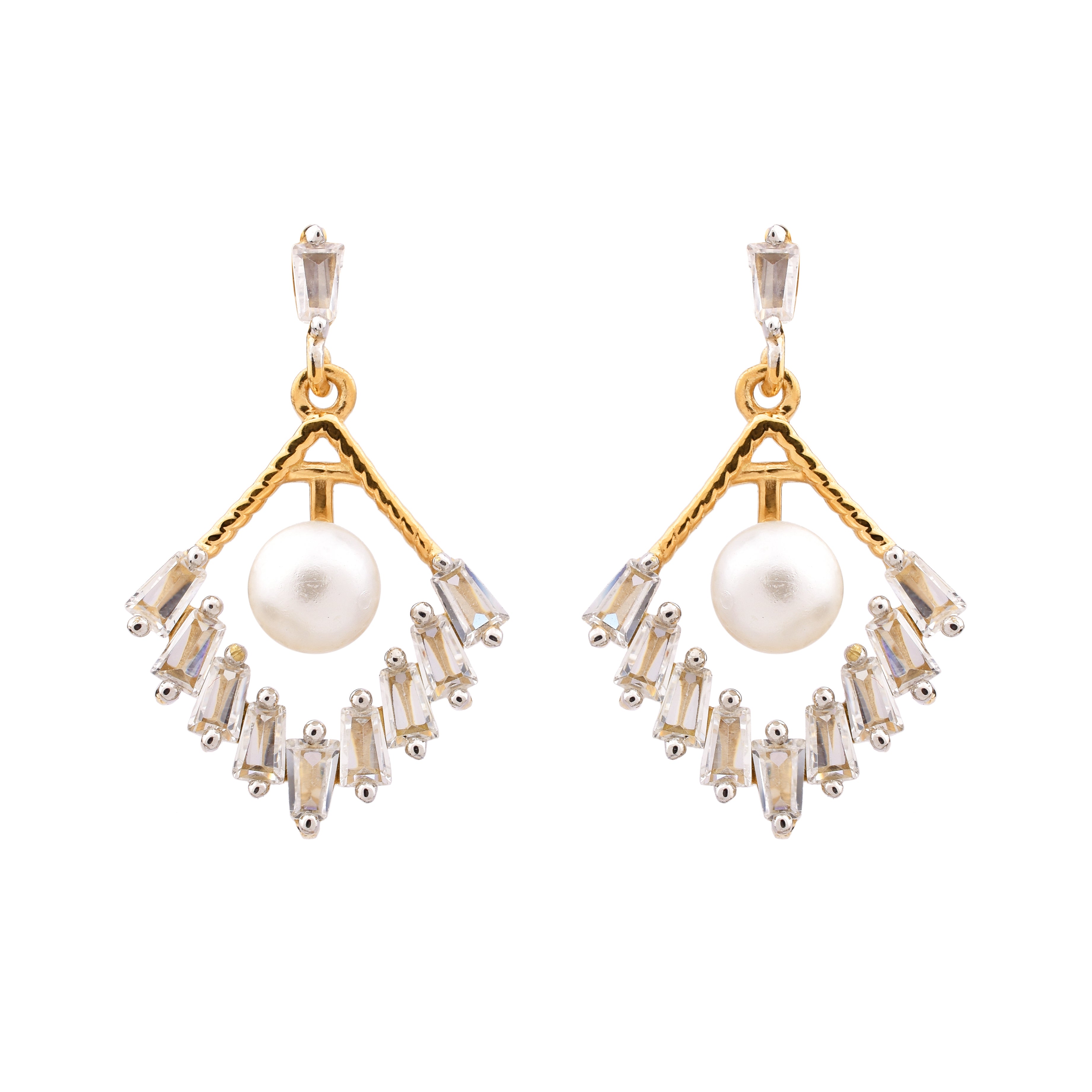 Gold Plated Sterling Drop Earrings