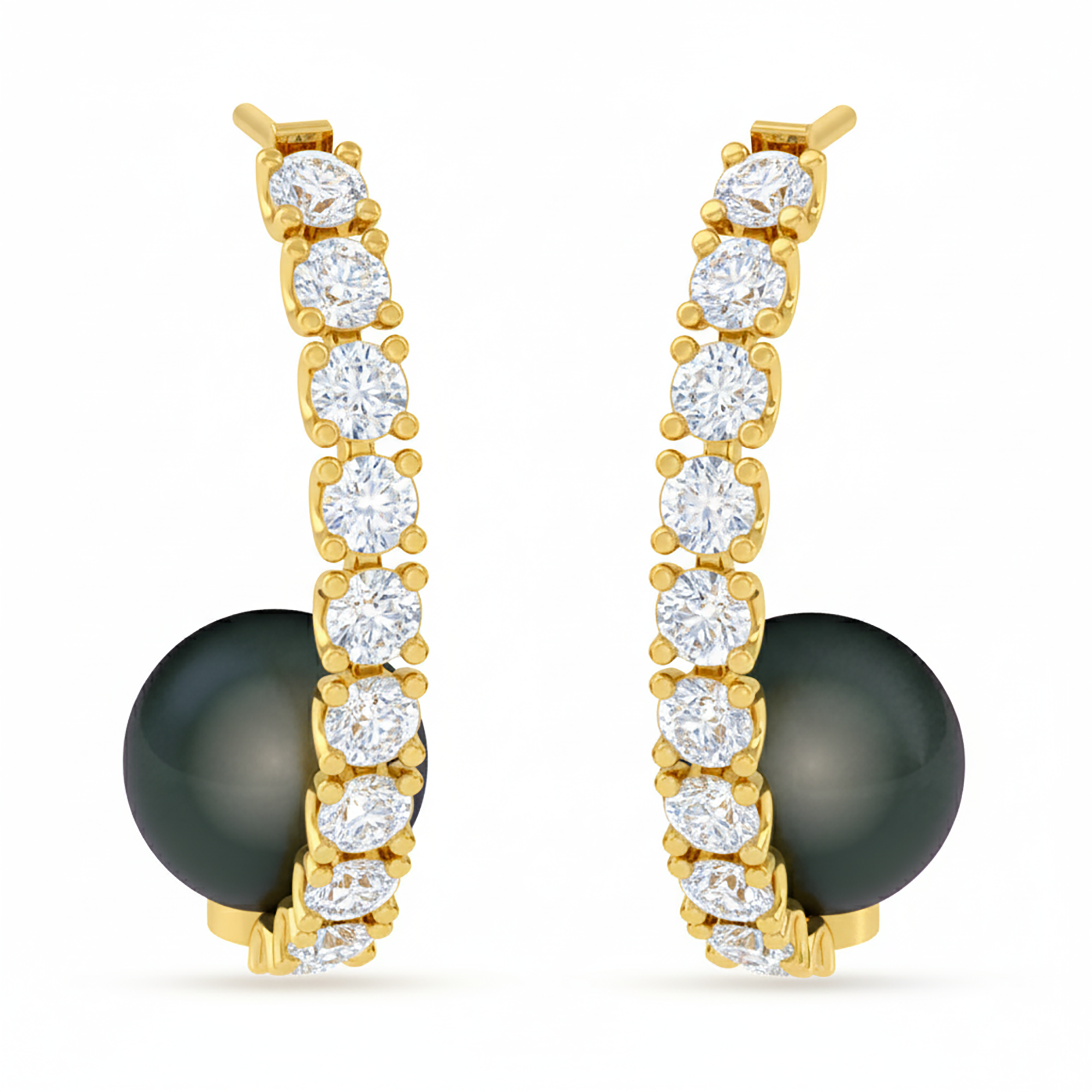 Black Pearl Drop Earrings
