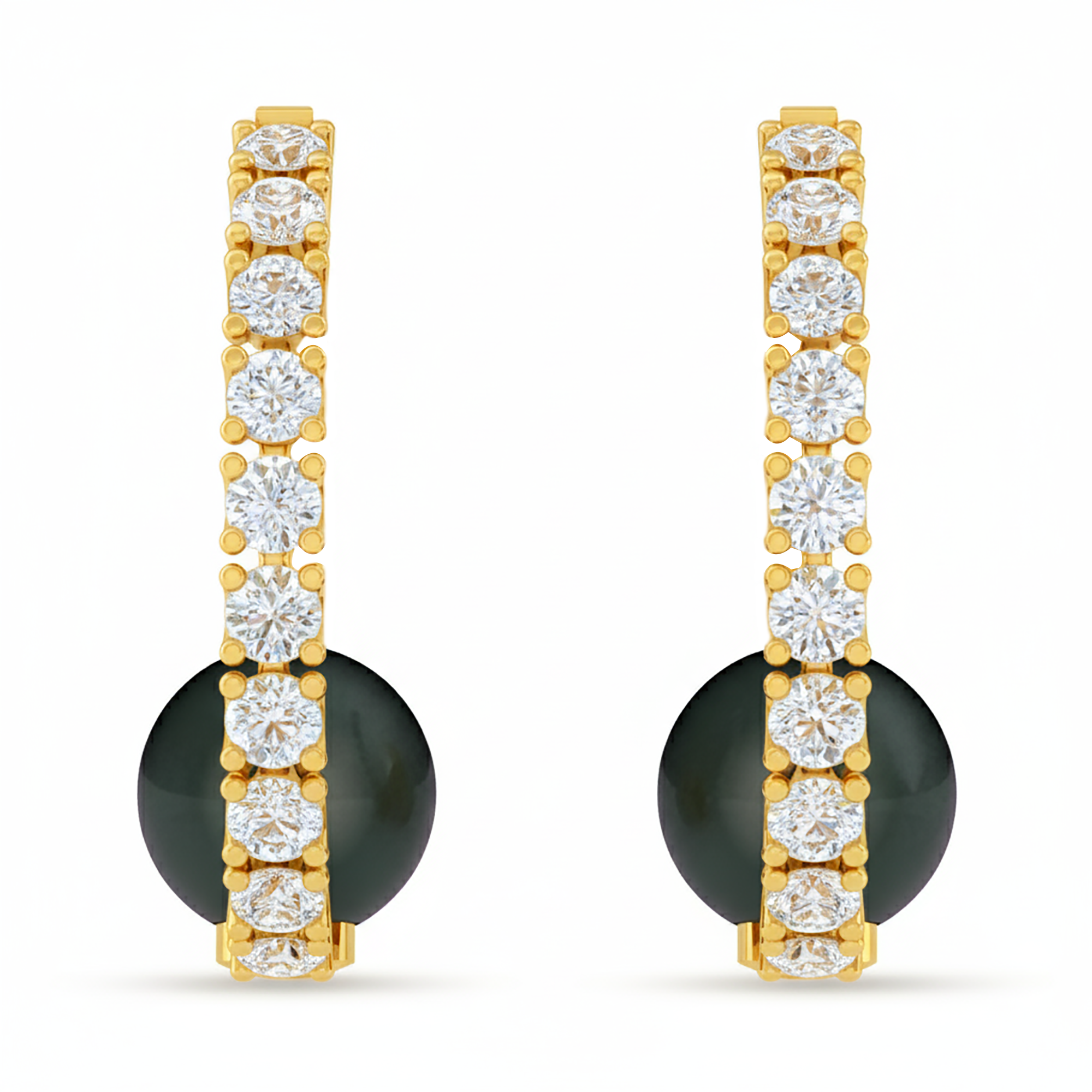 Black Pearl Drop Earrings