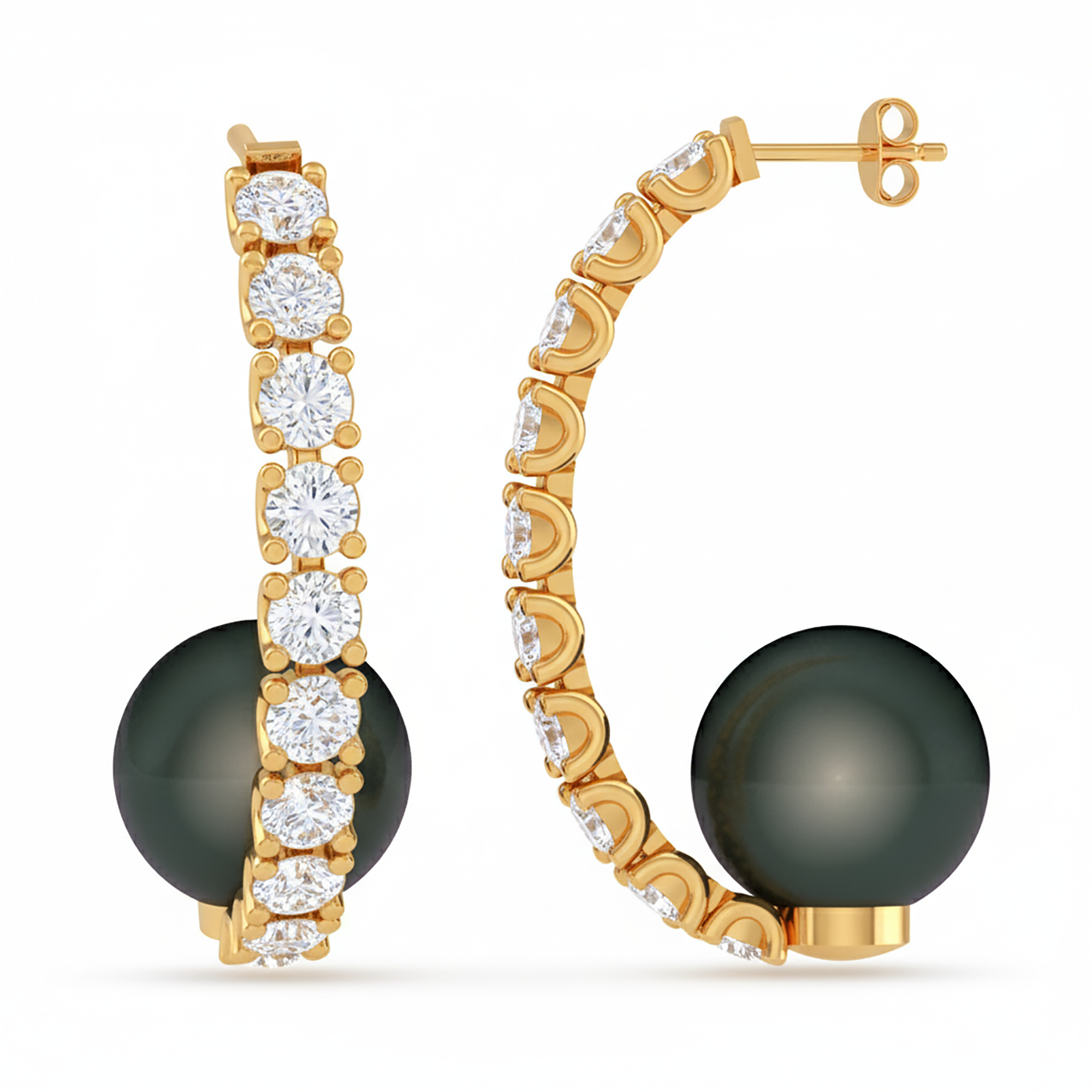 Black Pearl Drop Earrings