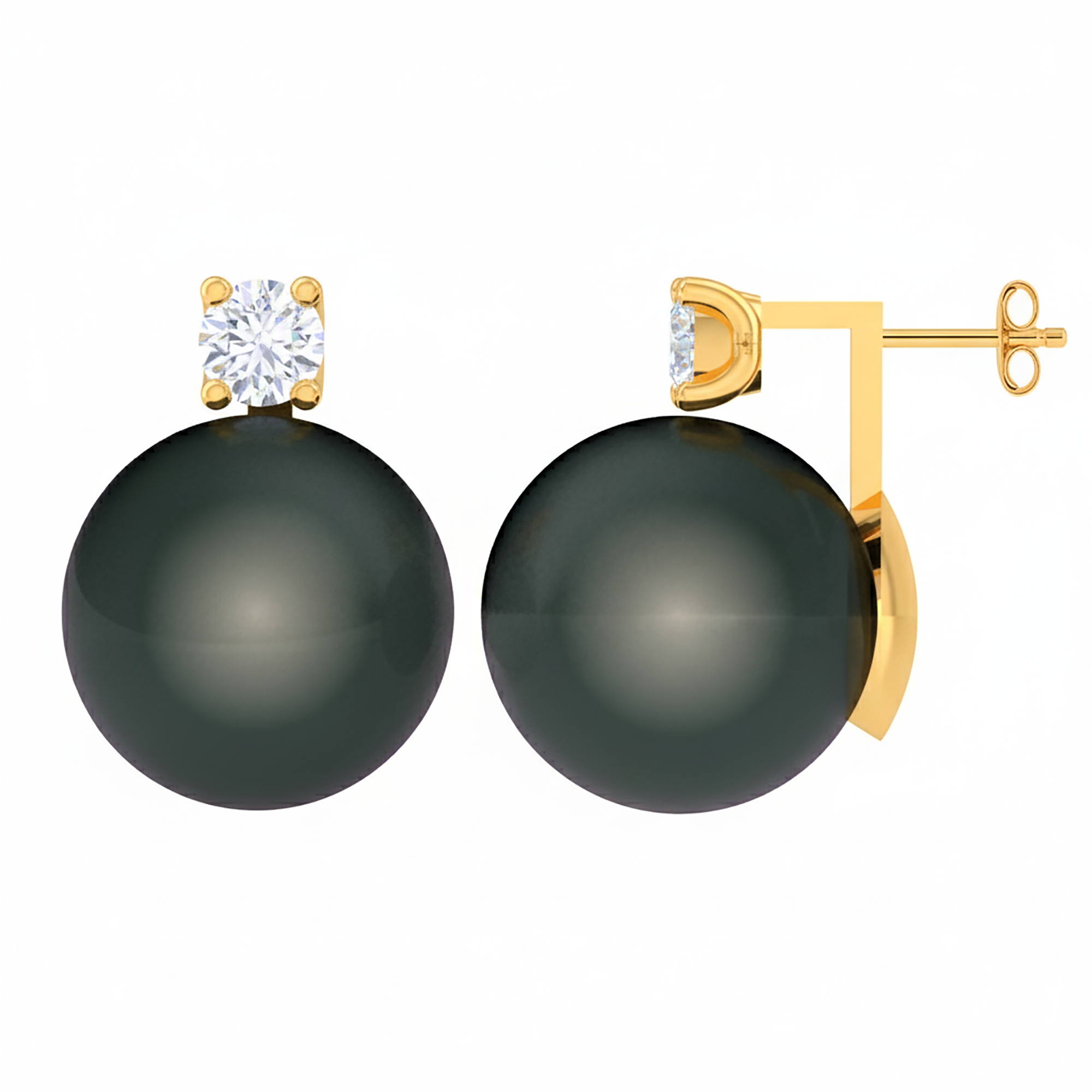 Elegant Black Pearl Drop Earrings