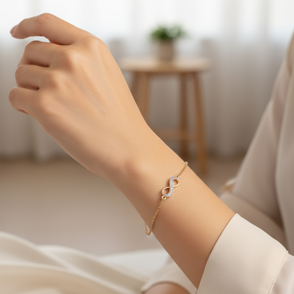 Elegant Infinity Milgrain Bracelet