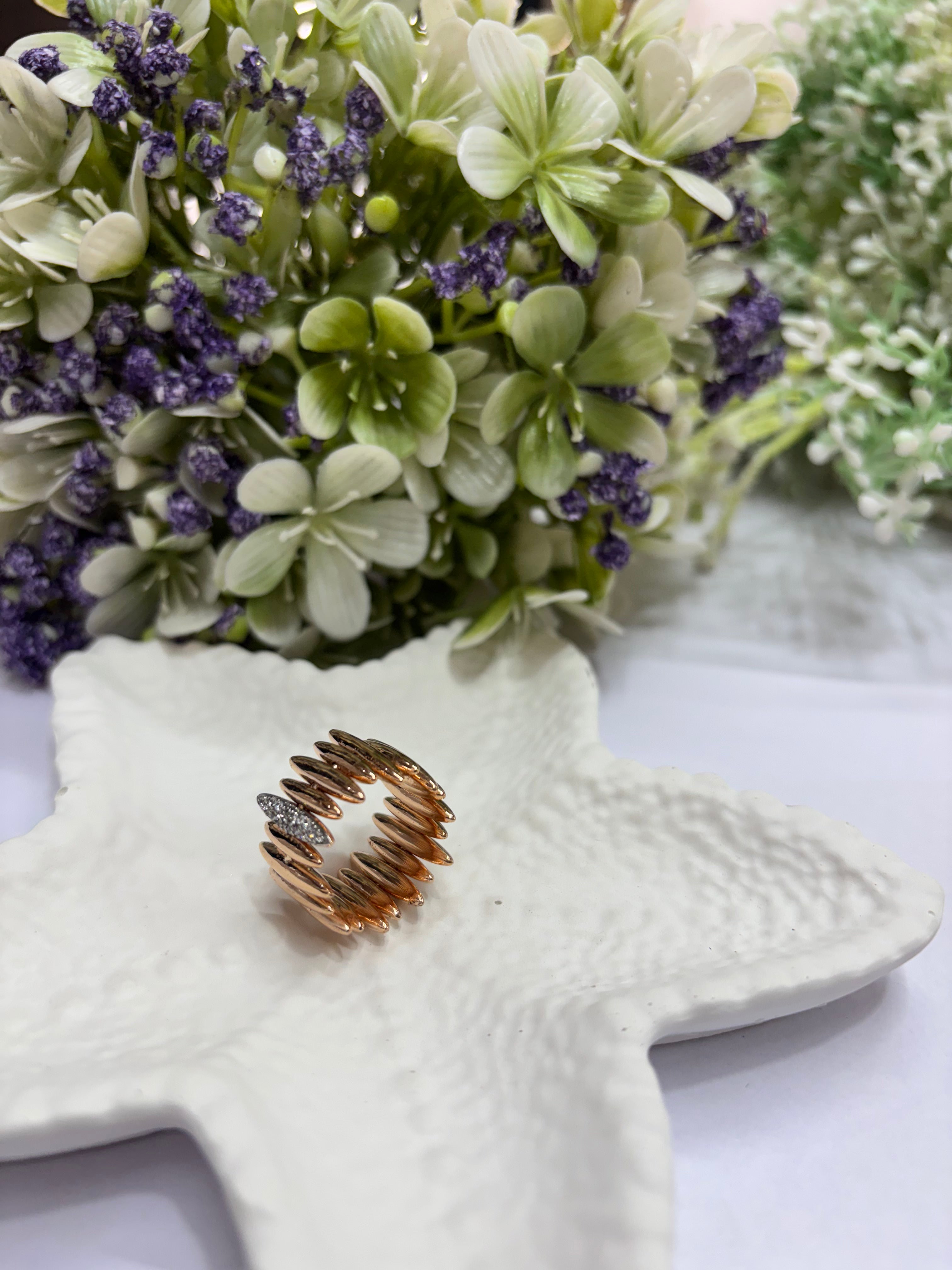 Cocoon Yellow Gold Plated Ring