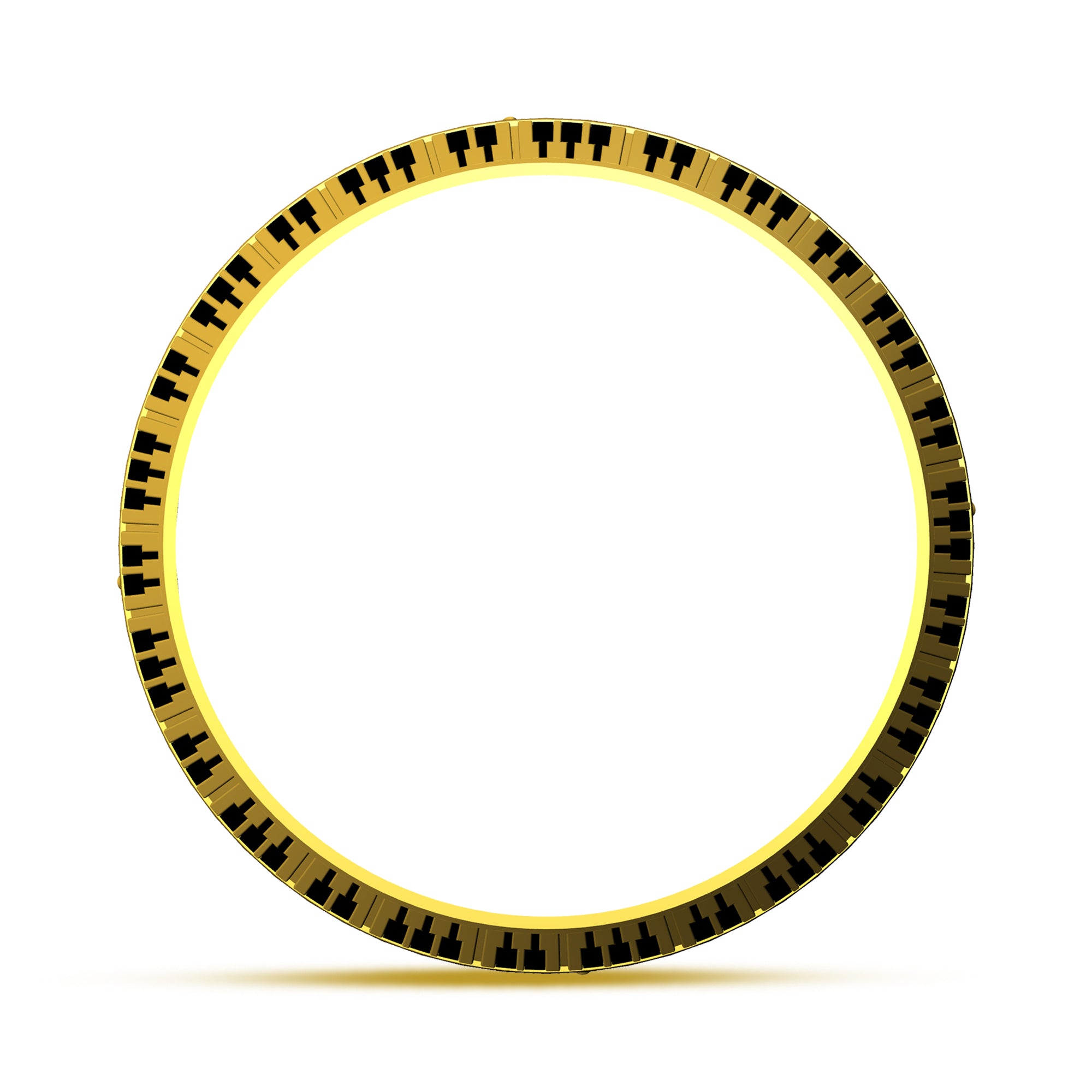 Yellow Gold Plated Piano Design Kada for Men