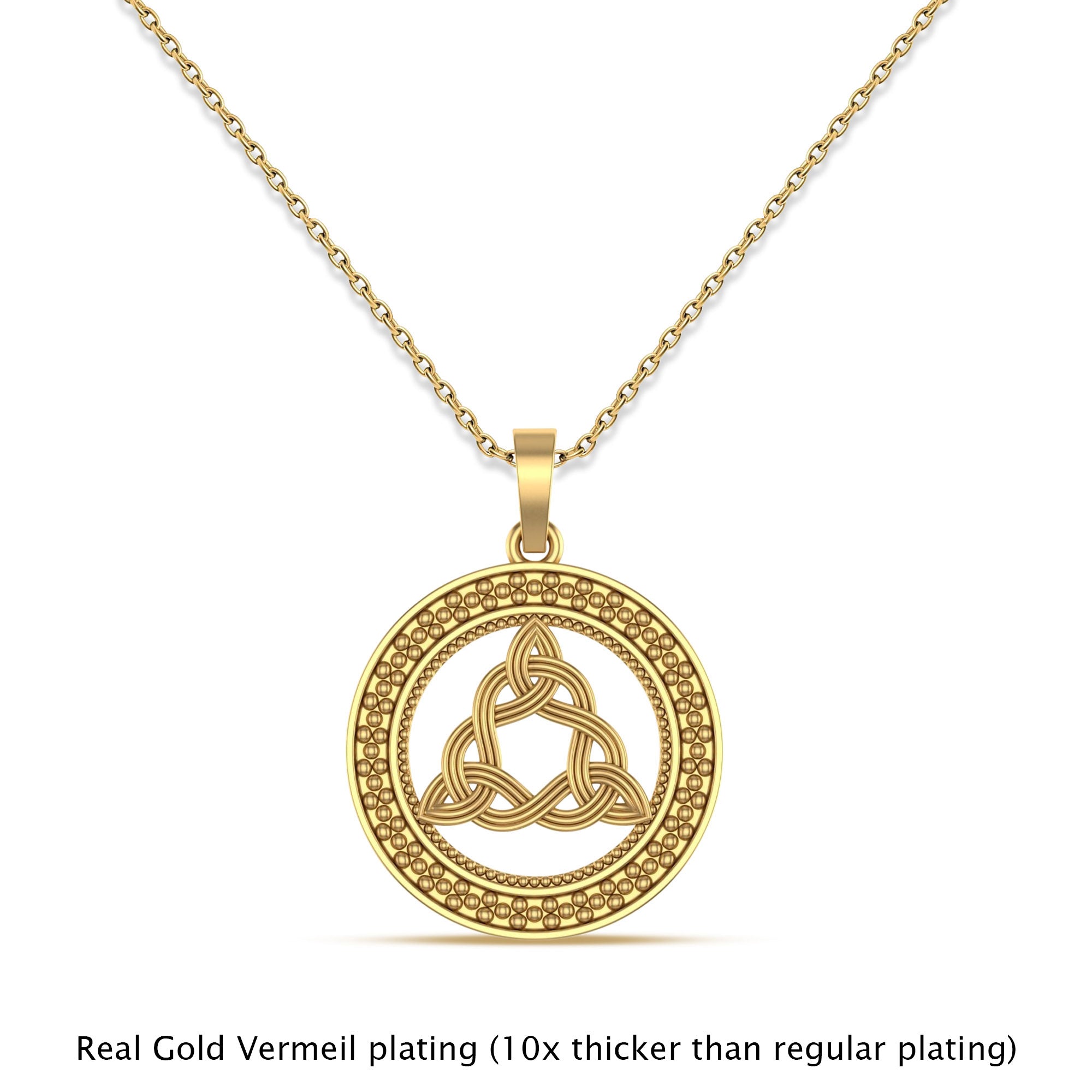 Yellow Gold Men's Celtic Knot Pendant