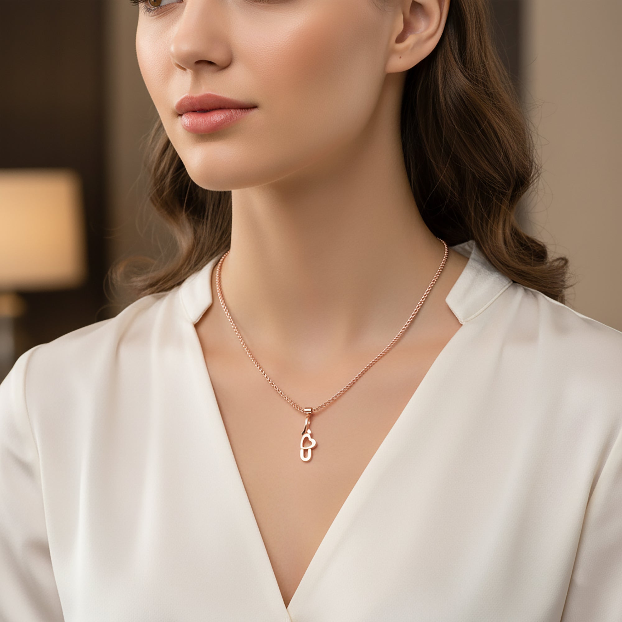 Rose Gold I Love U Pendant