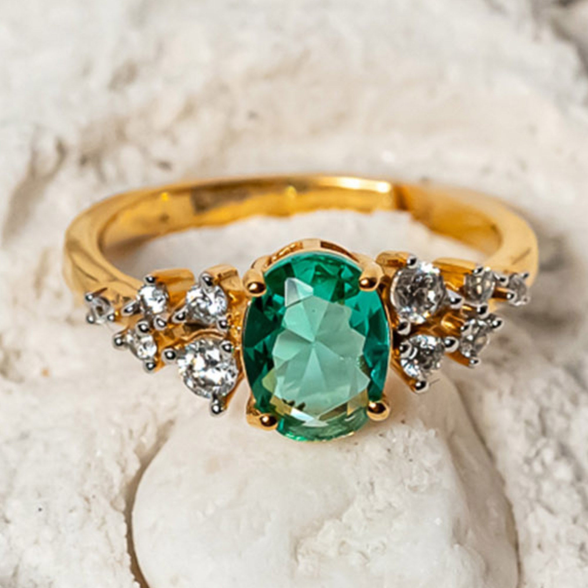 Stackable Green Shine Ring