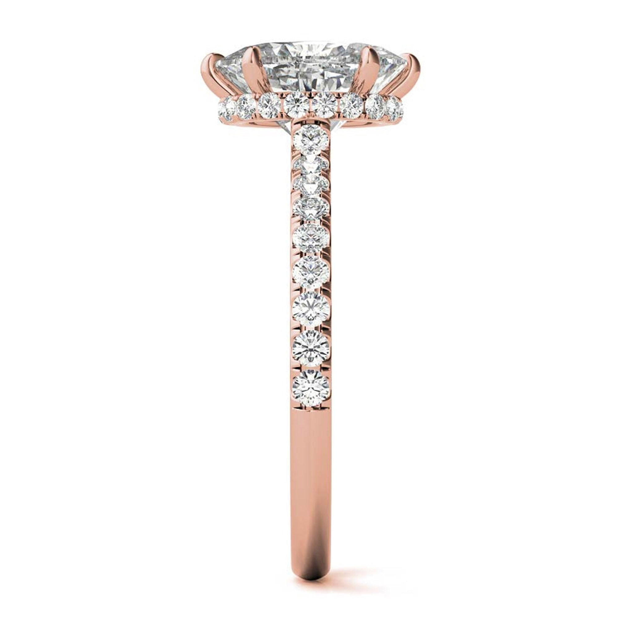 Adjustable Sterling Silver Stackable Oval Ring - Elegant Rose Gold Plating