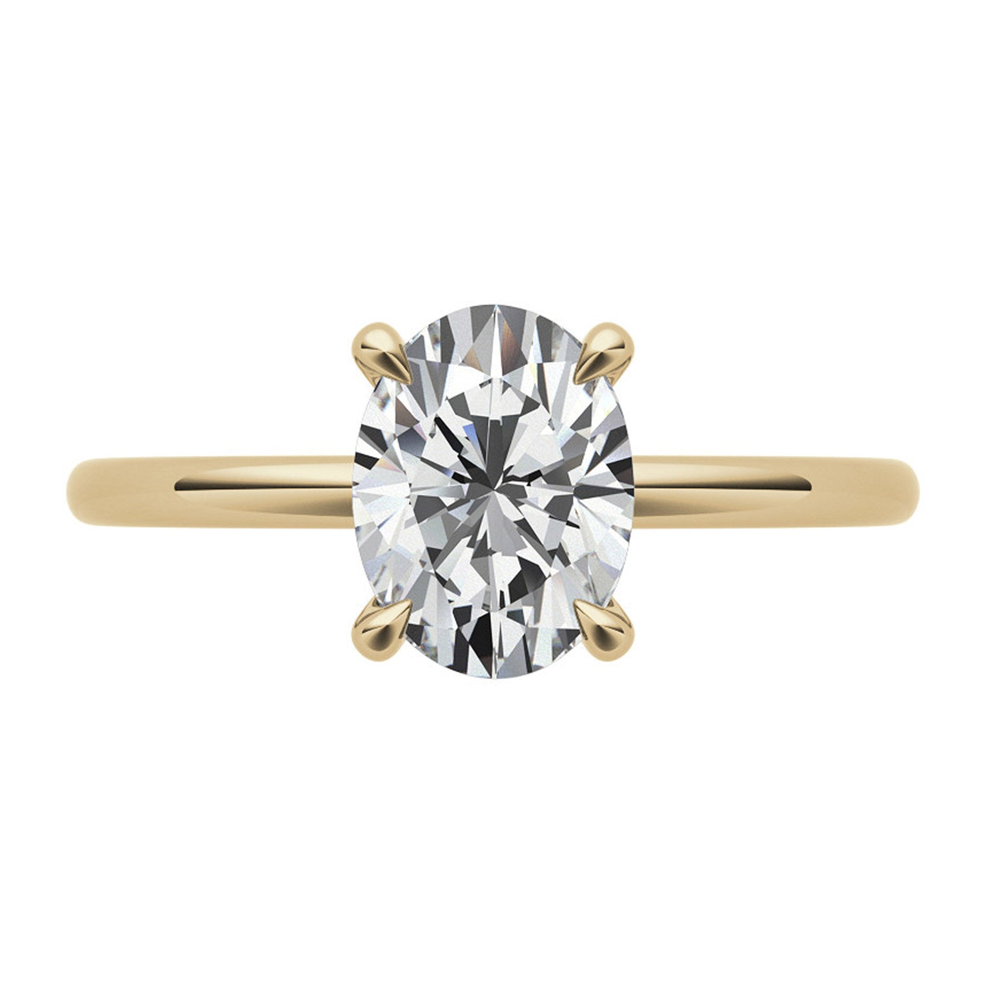 Silver Gleaming Oval Beauty Ring