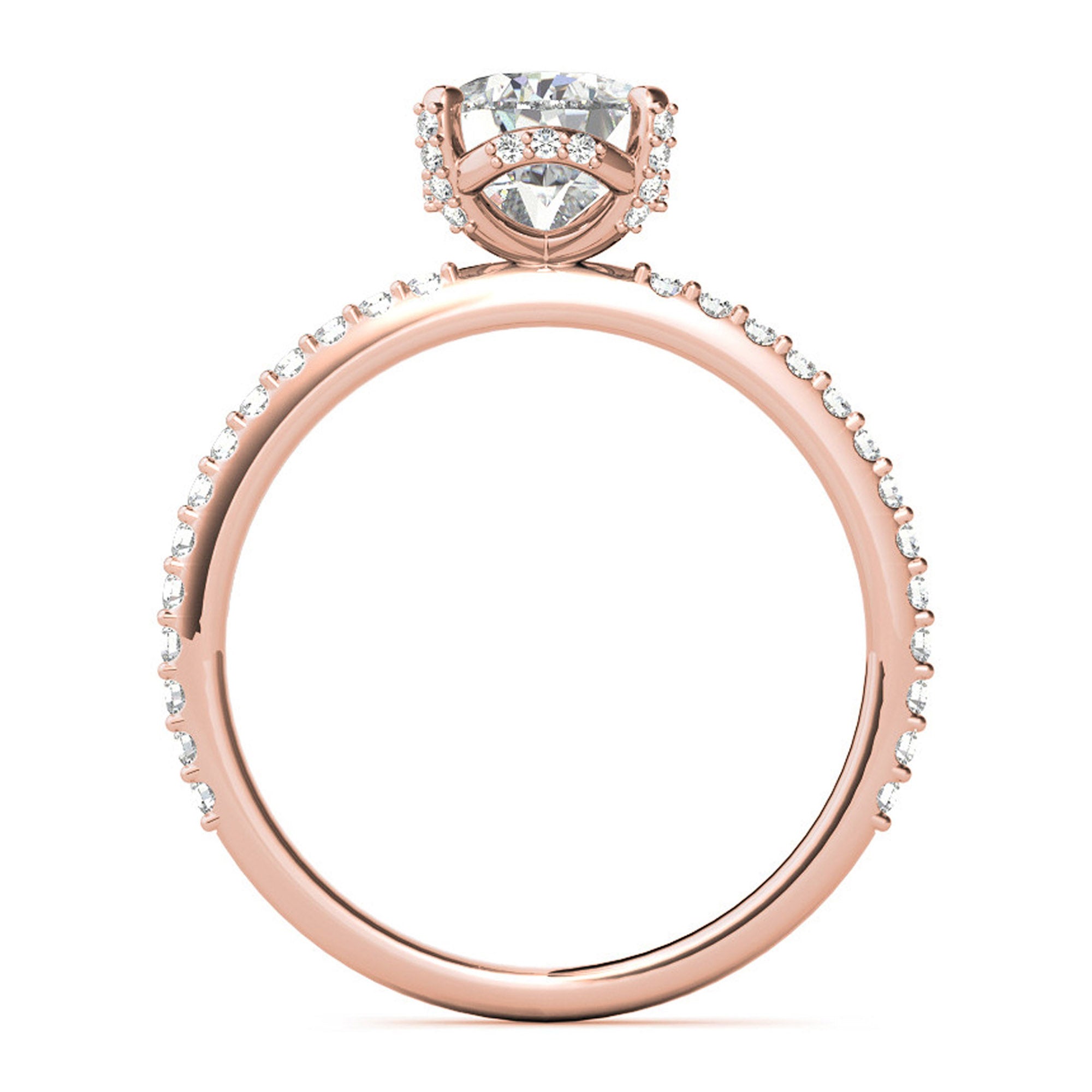 Adjustable Engagement Sterling Silver Rose Gold  Pear Shape Ring For Women