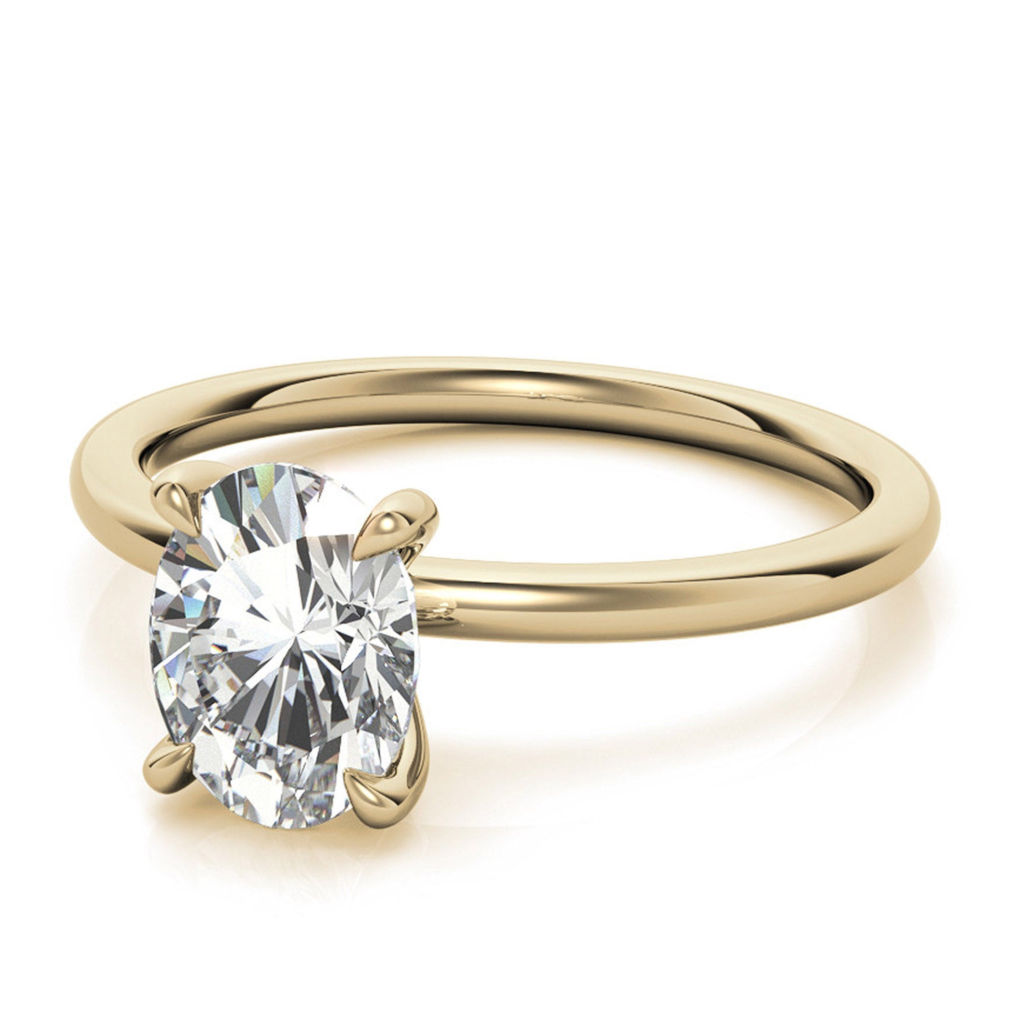 Silver Gleaming Oval Beauty Ring