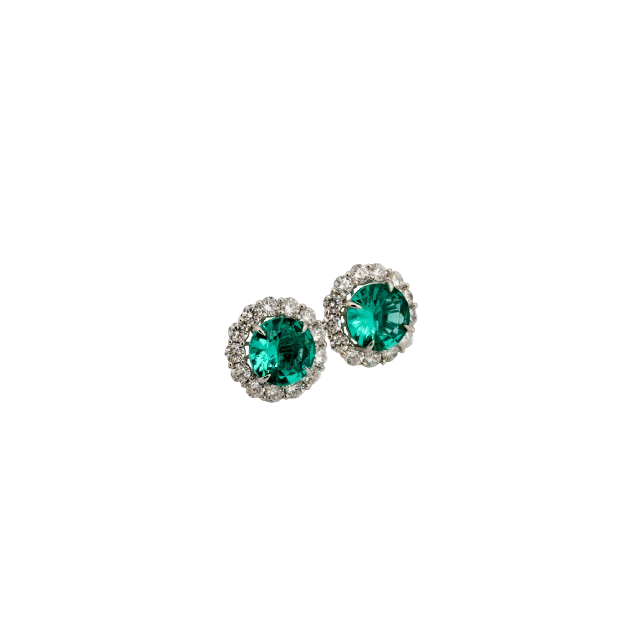 Aqua Spark Stud Earrings