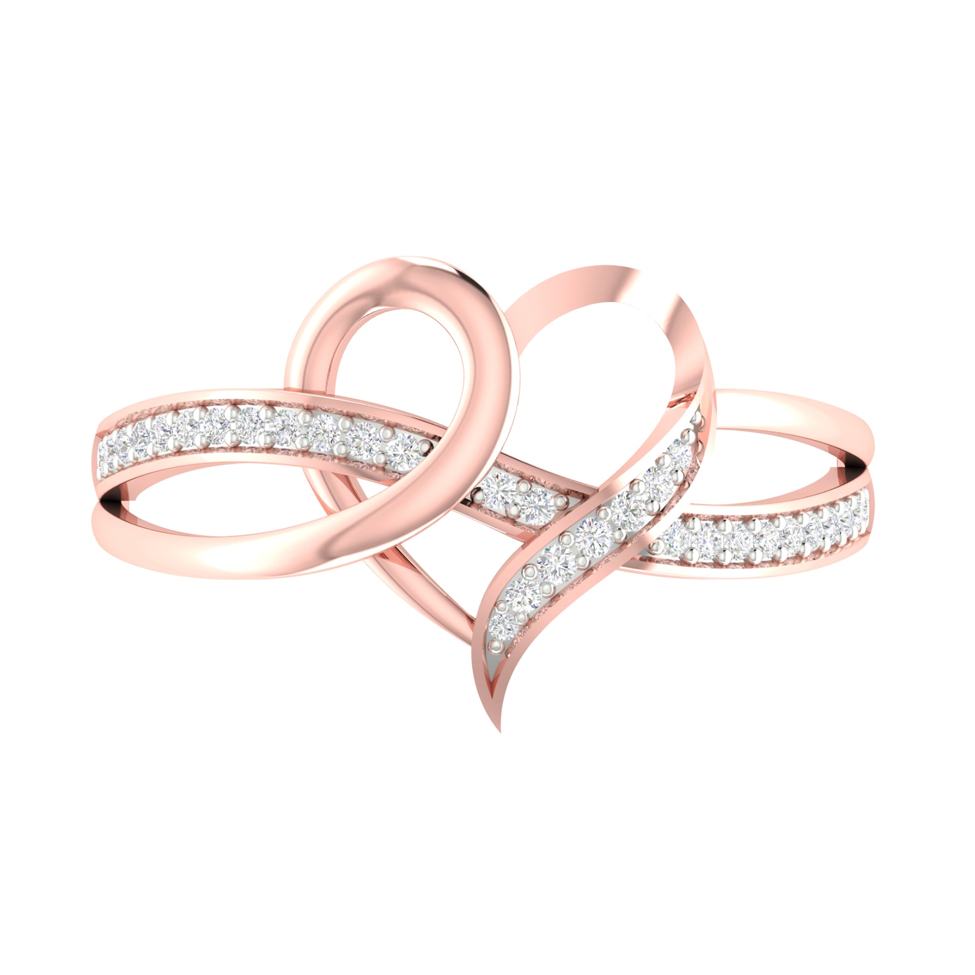Intertwined Heart Eternal Love Ring