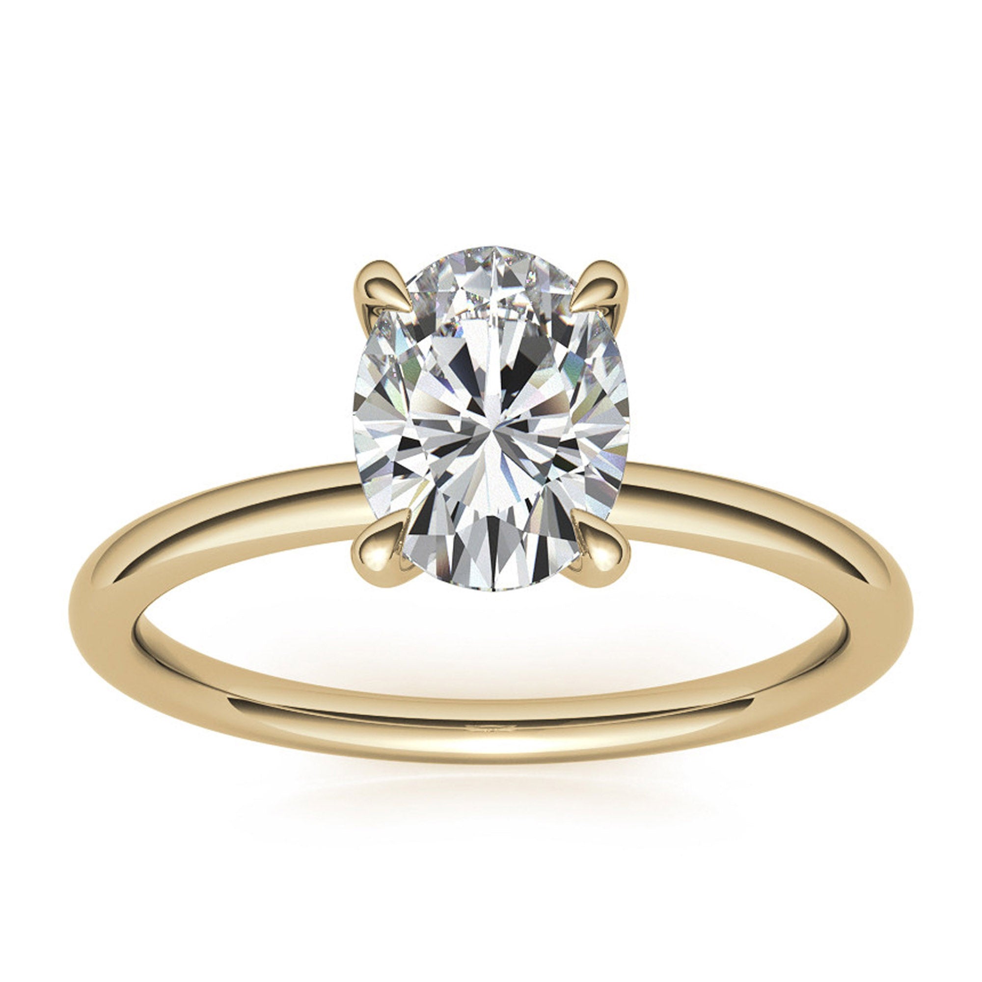 Silver Gleaming Oval Beauty Ring