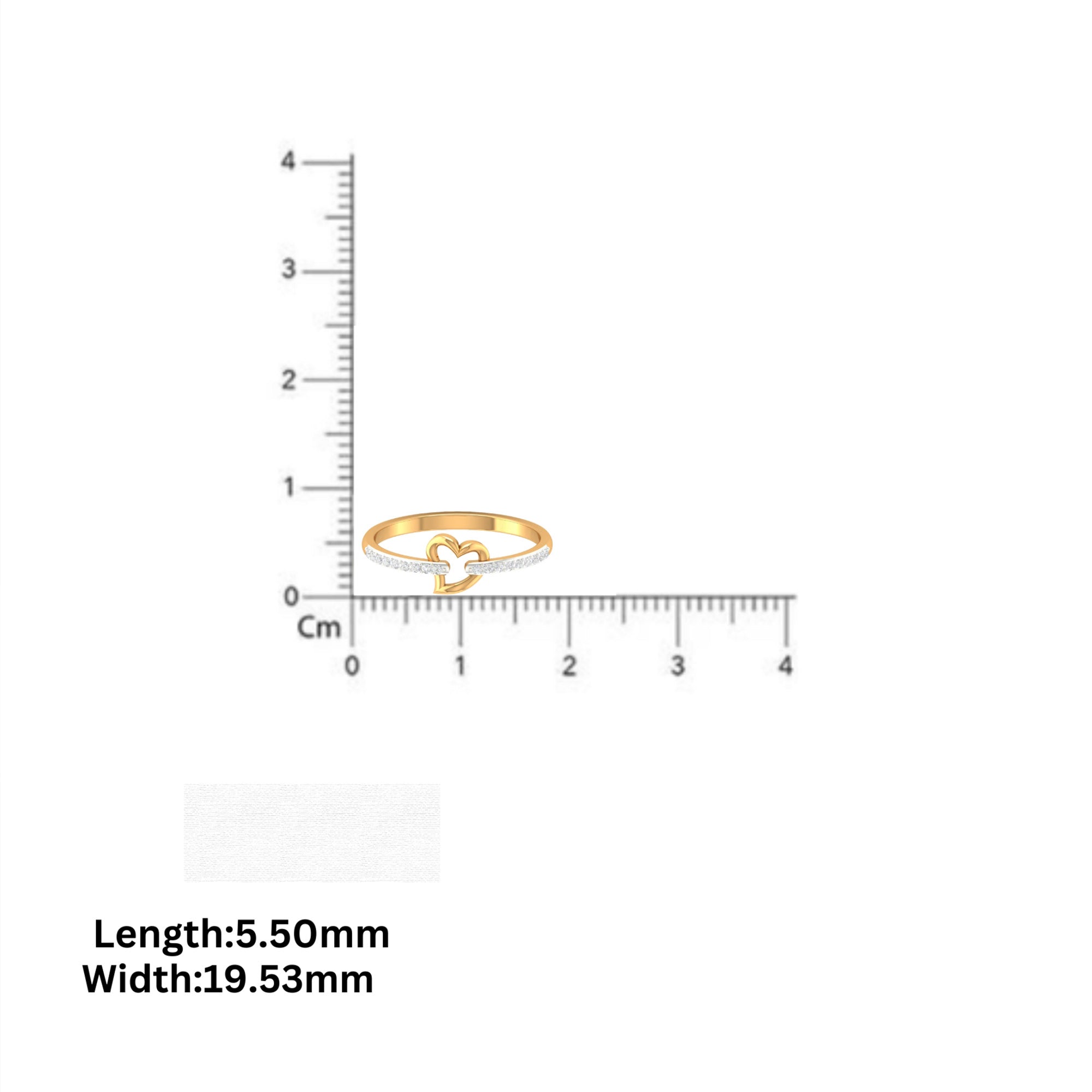 Elegant Open Heart Diamond Ring