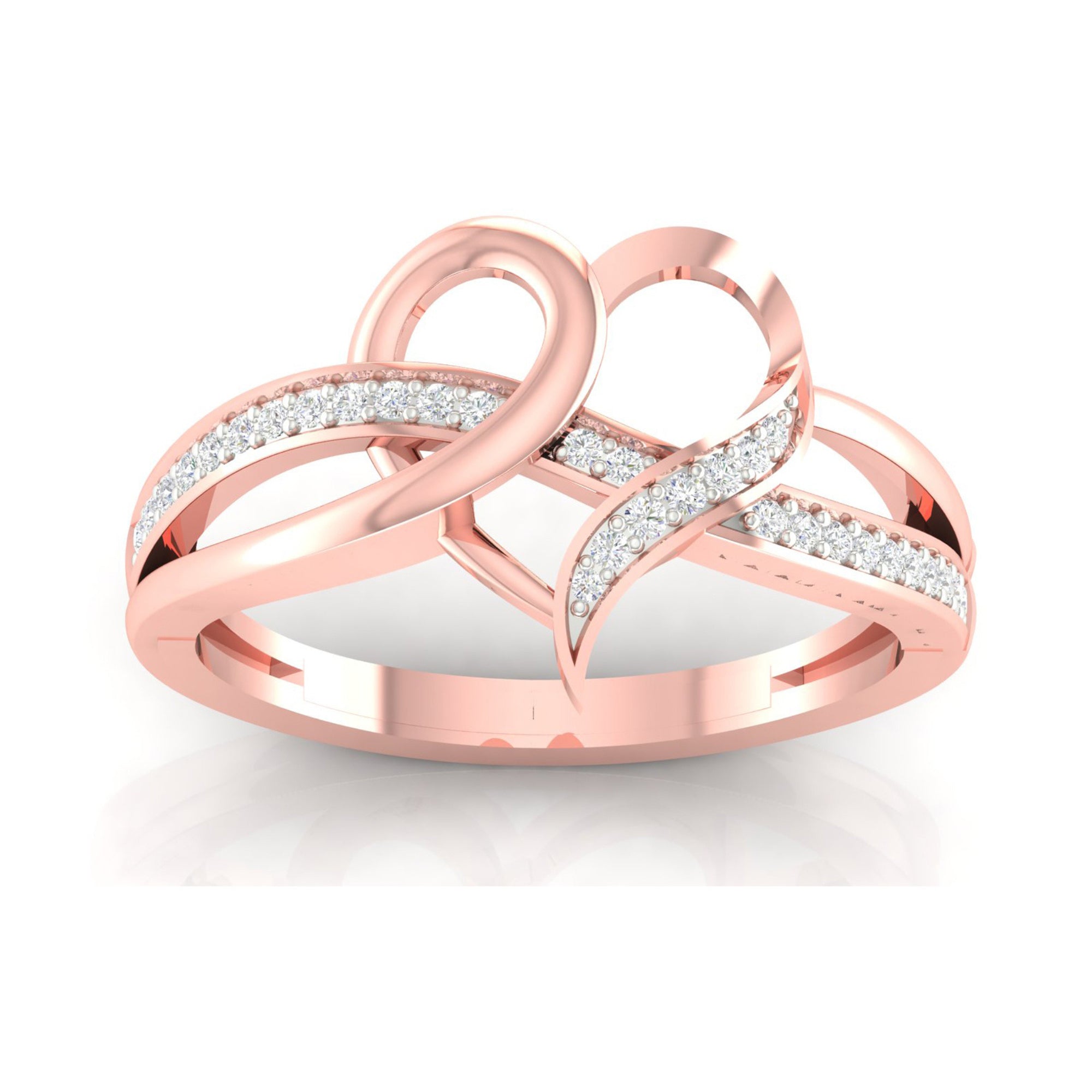 Intertwined Heart Eternal Love Ring