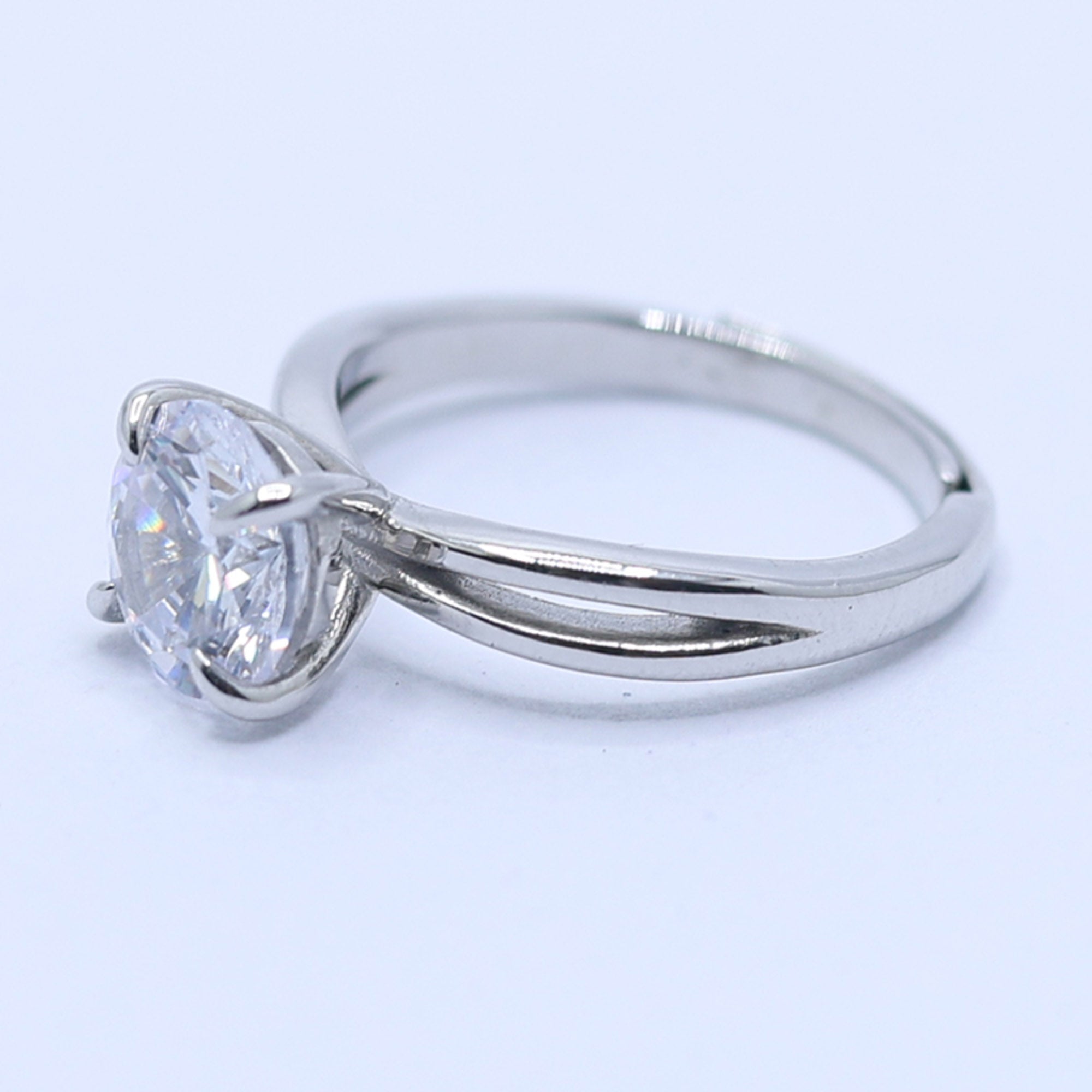 Brilliant Cut Solitaire Adjustable Ring