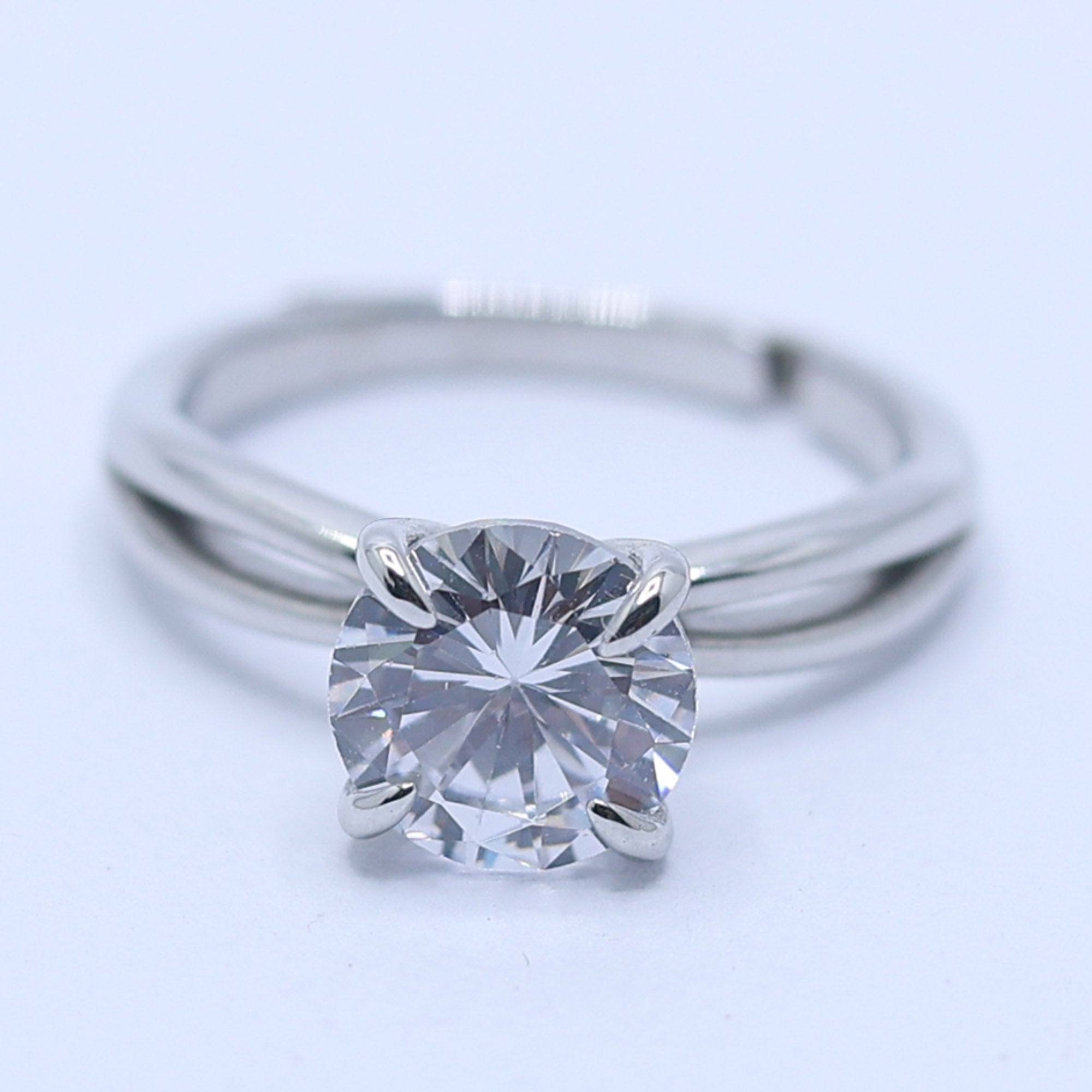Brilliant Cut Solitaire Adjustable Ring