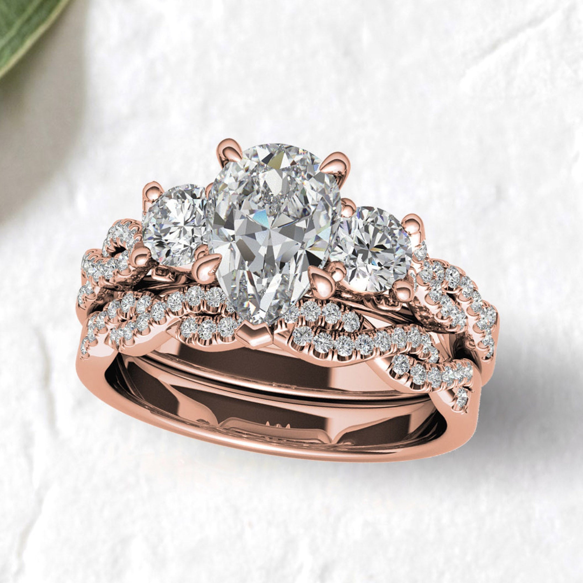 Silver Radiant Solitaire Twisted Ring