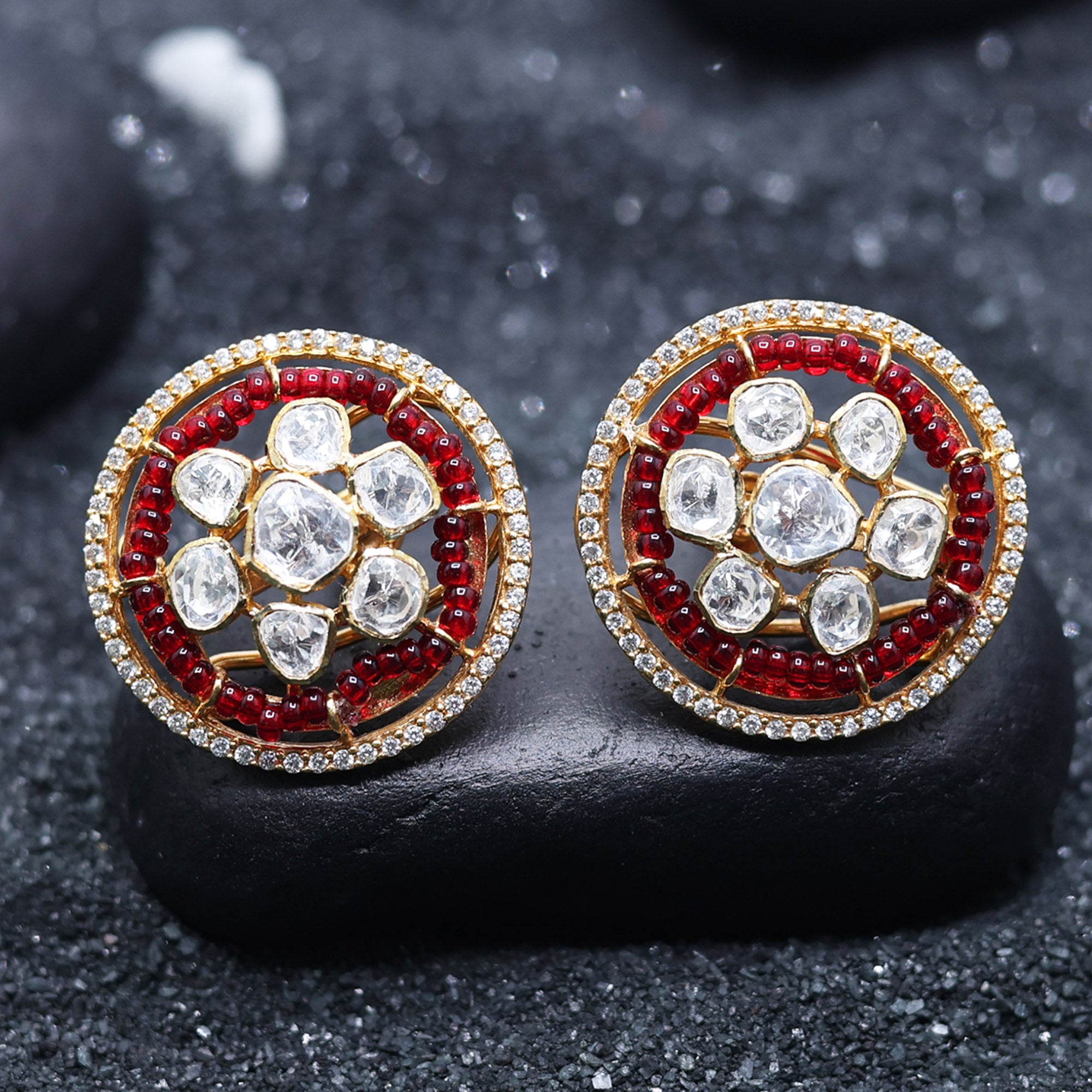 Rani Chandramukhi Polki Glow Stud