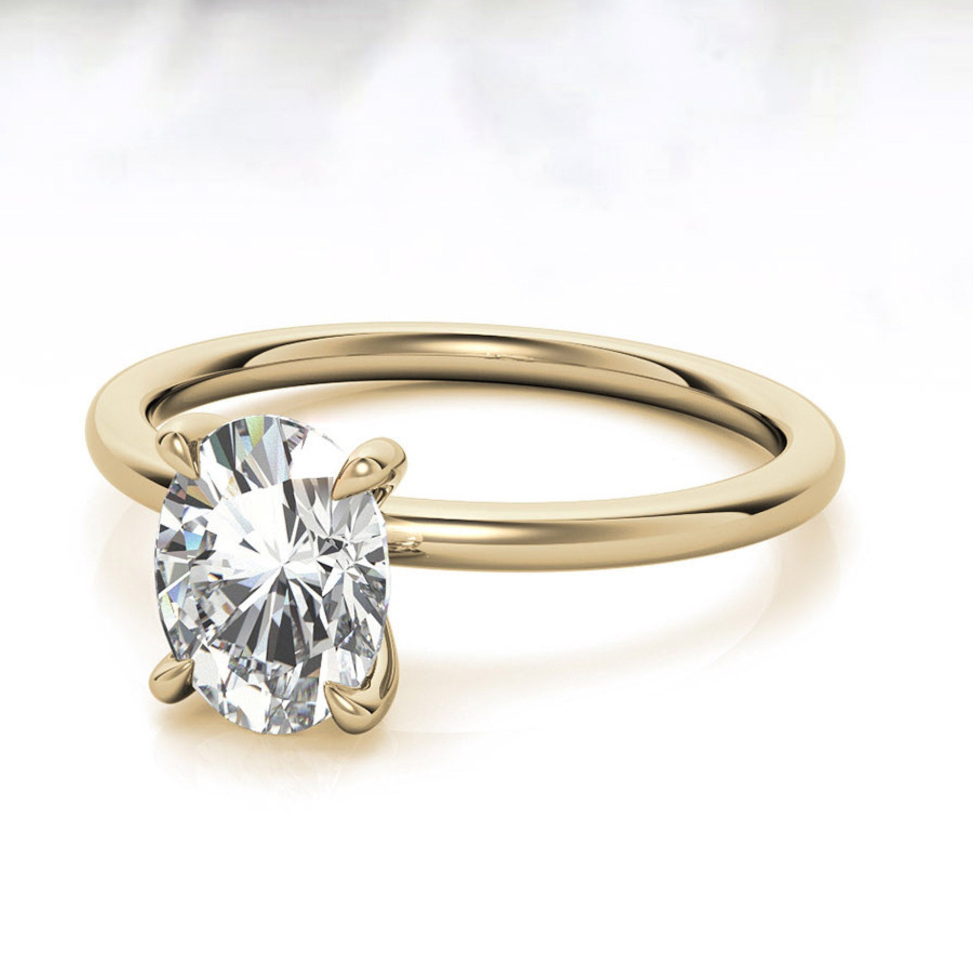Silver Gleaming Oval Beauty Ring